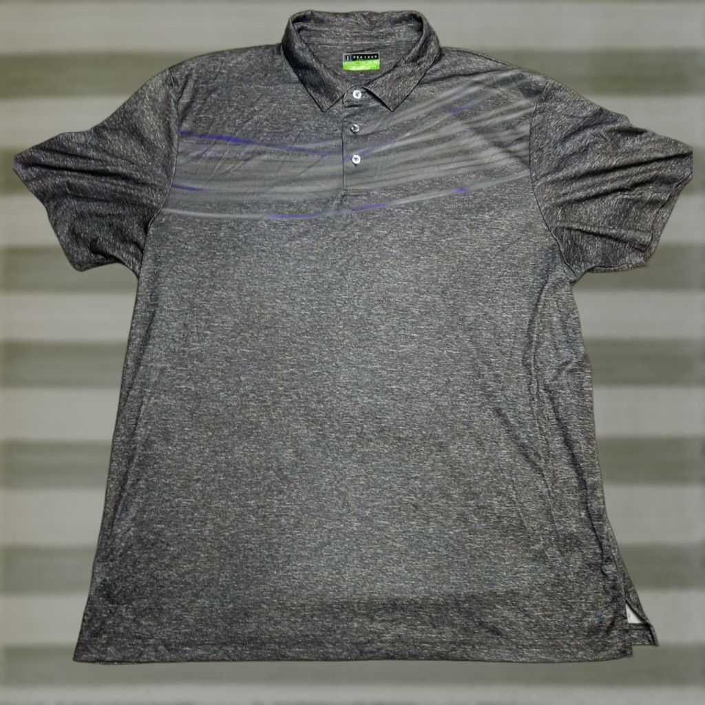 PGA Tour PGA TOUR Polo Shirt 2XL Athletic Short Sleeve Gray Stripe Logo Golf Shirt Men Size US XXL / EU 58 / 5 - 1 Thumbnail