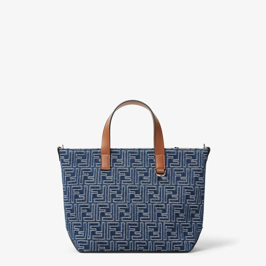 Fendi o1s1wg110526 FF Shopping Bag Small in Blue Size ONE SIZE - 3 Thumbnail