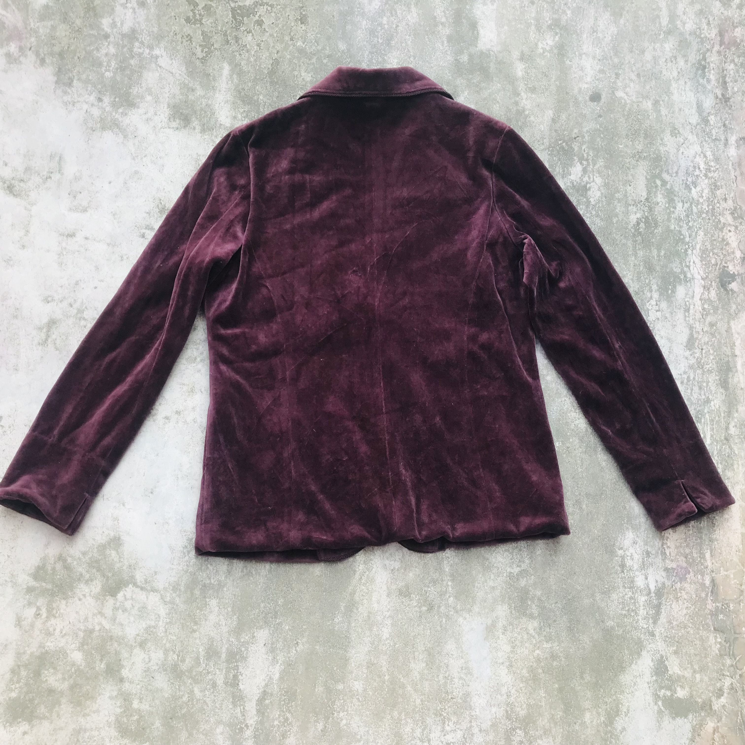 Japanese Brand × Vintage Japanese Lace Line Velour Slim Blazer Size M / US 6-8 / IT 42-44 - 6 Thumbnail