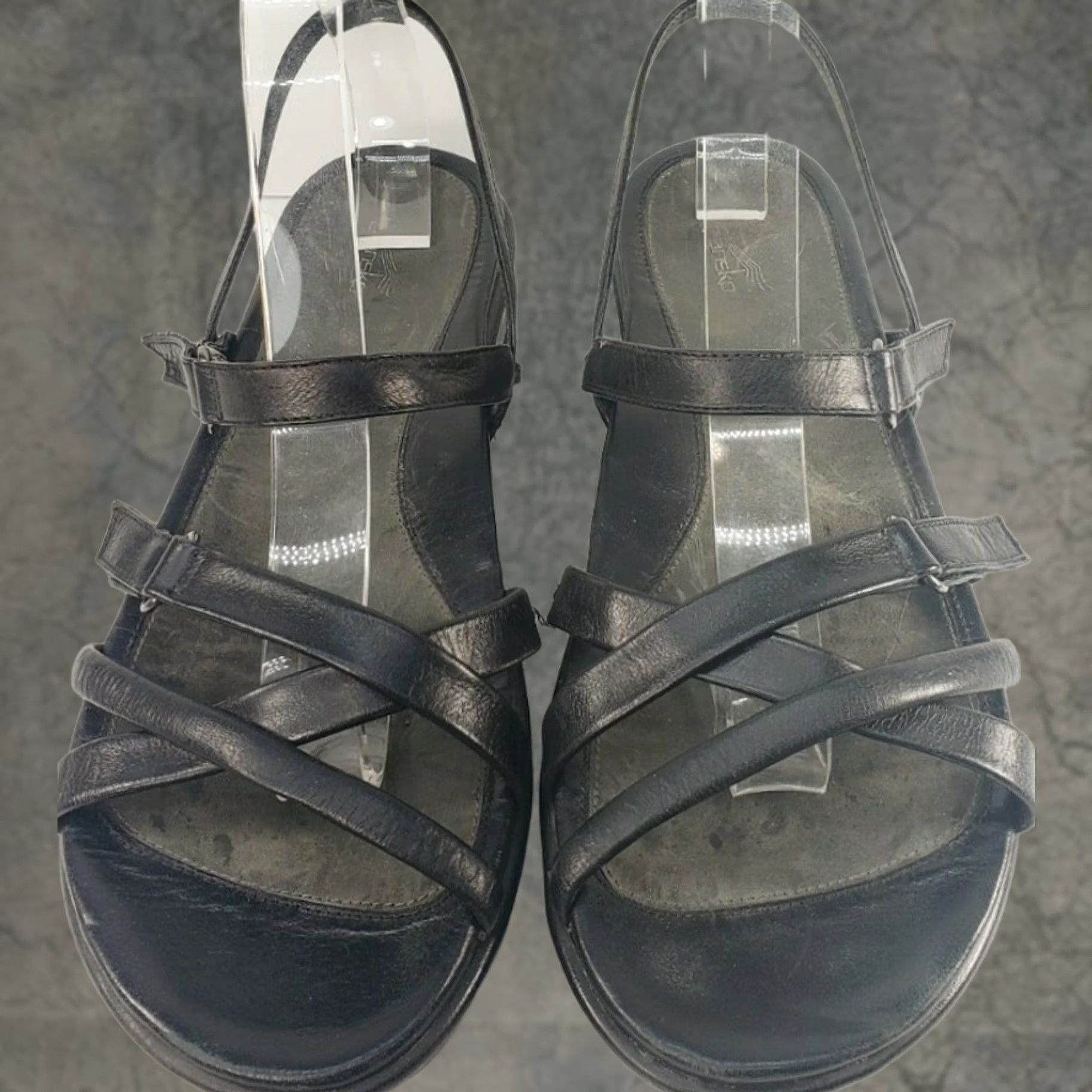 Dansko Dansko Cailey Women Black Nappa Leather Sandal Size 10-10.5 EUR 42 6302020200 Size US 10.5 / IT 40.5 - 1 Thumbnail