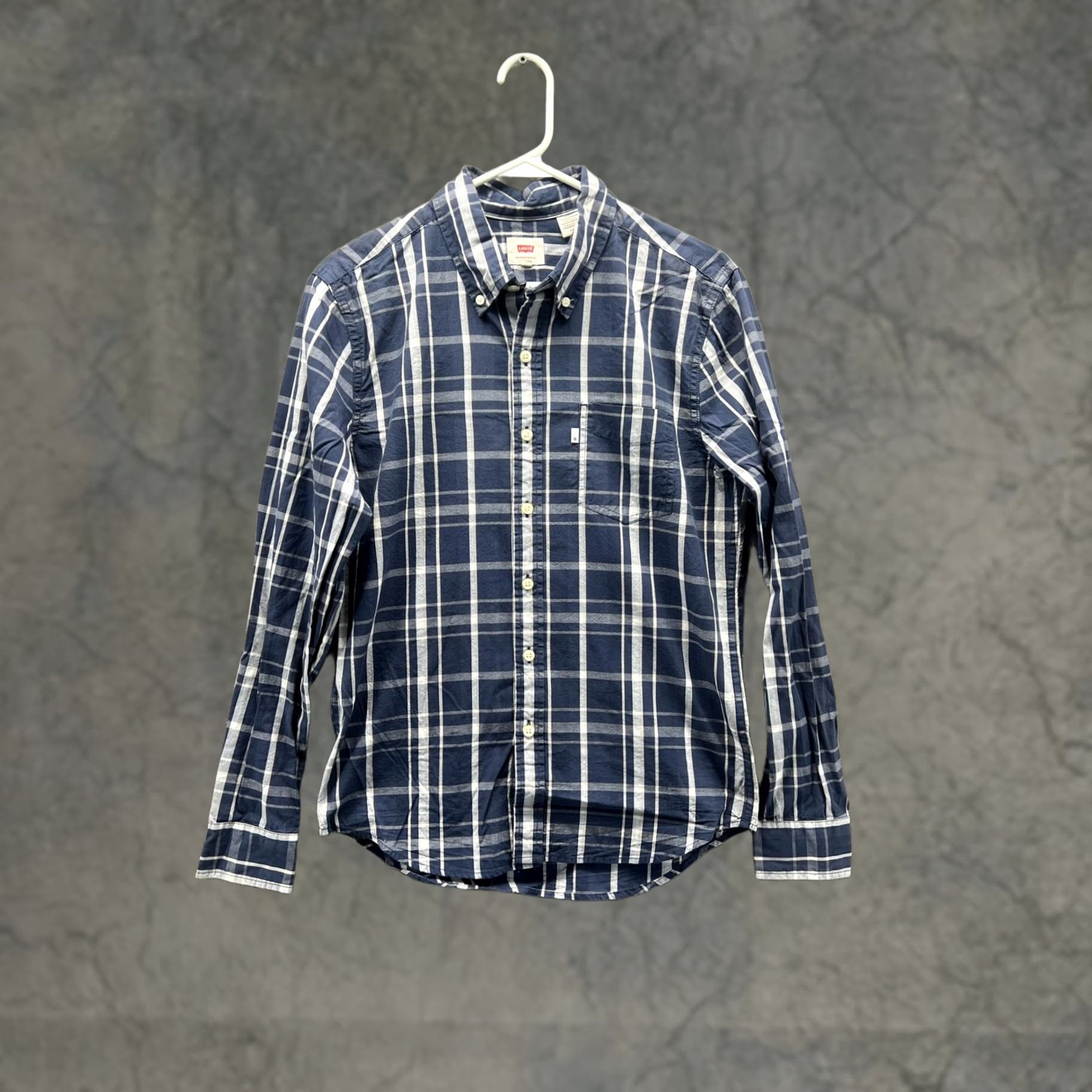 Levi's Levi's Shirt Mens Small Blue Plaid Long Sleeve Button Front Casual Woven Size US S / EU 44-46 / 1 - 1 Thumbnail