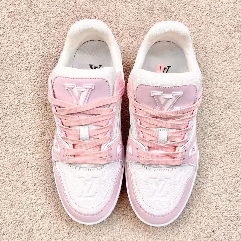 Louis Vuitton Louis Vuitton Trainer Low Top Sneakers in Rose Pink -2508 Size US 7.5 / EU 40-41 - 2 Thumbnail