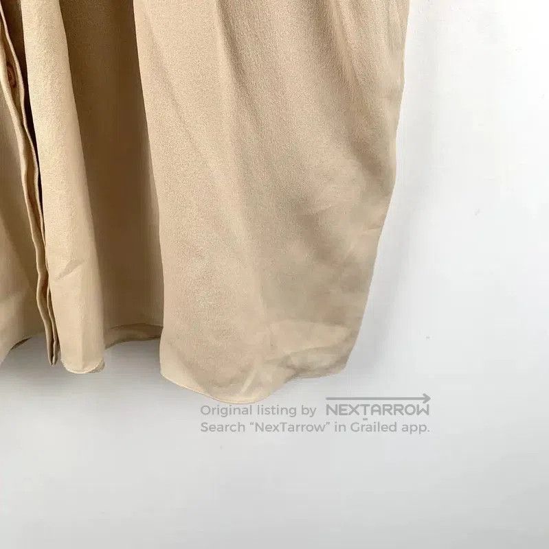 Dior Beige Silk Long Sleeve Dress .