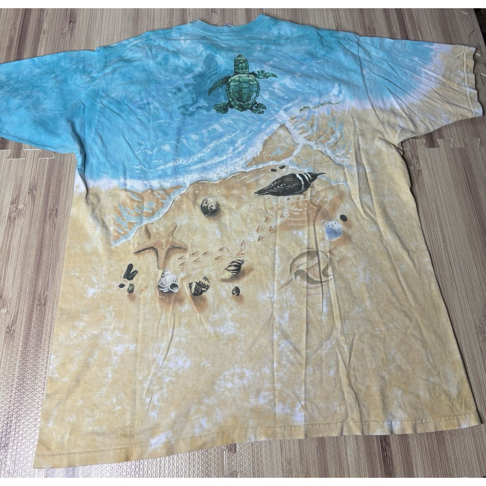 Liquid Blue Vintage Liquid Blue Shirt Blue Sea Turtle, Inc Mens 90s Size US XXL / EU 58 / 5 - 4 Thumbnail