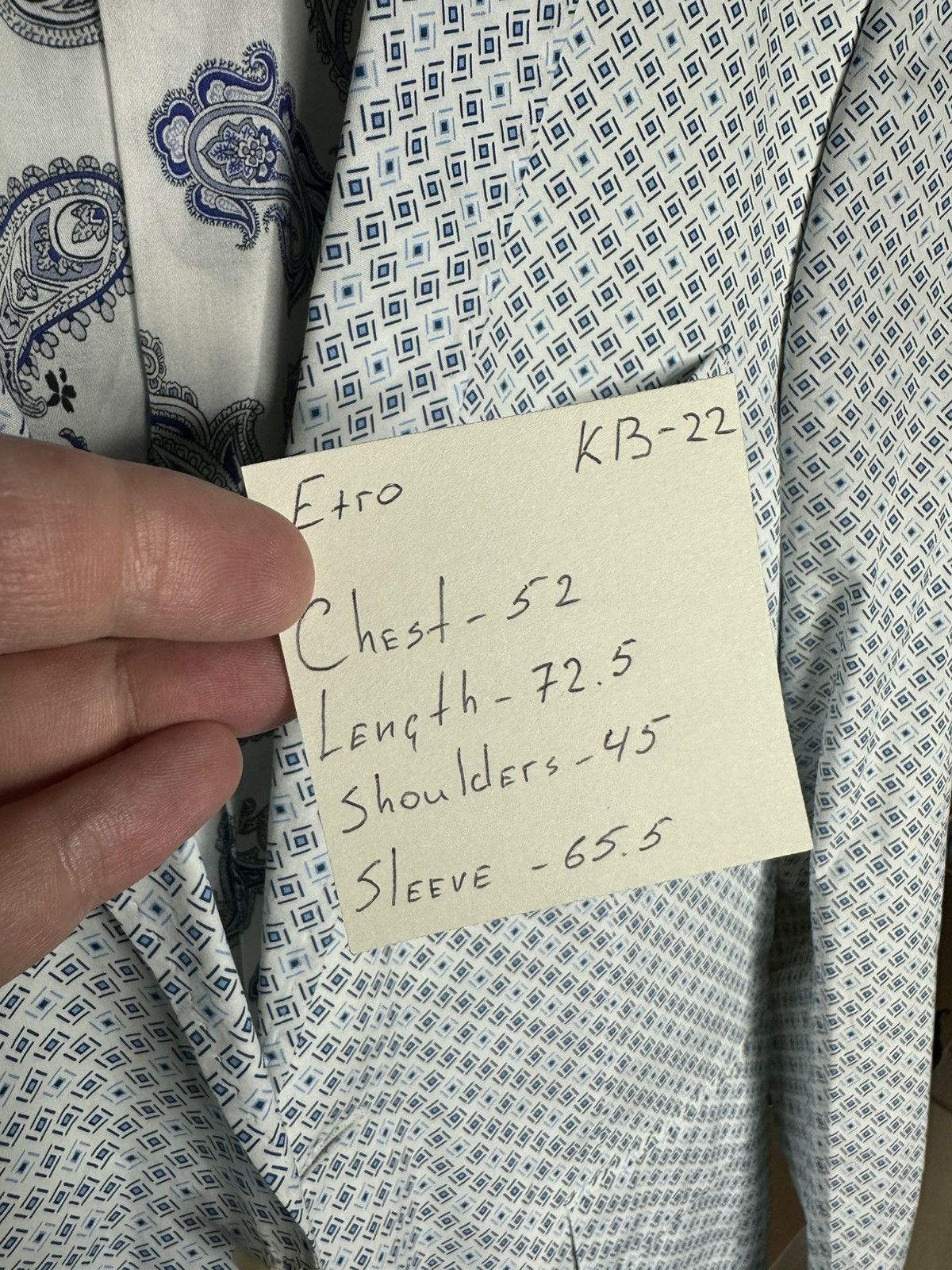 Etro Etro Superleggera Blazer Jacket 48 IT Geometric Print Size 48R - 9 Thumbnail