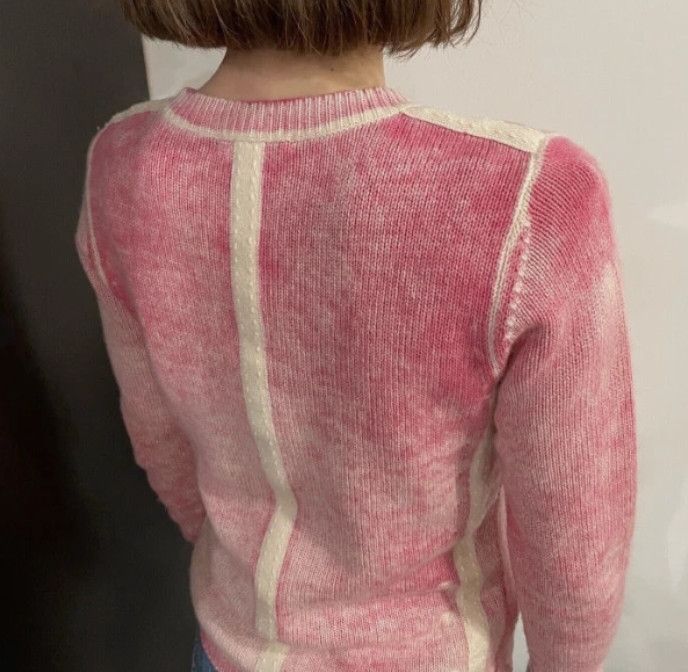 Vintage DDP Maxine Merino Wool Cashmere Button Knit Sweater Pink y2k Size S / US 4 / IT 40 - 7 Thumbnail