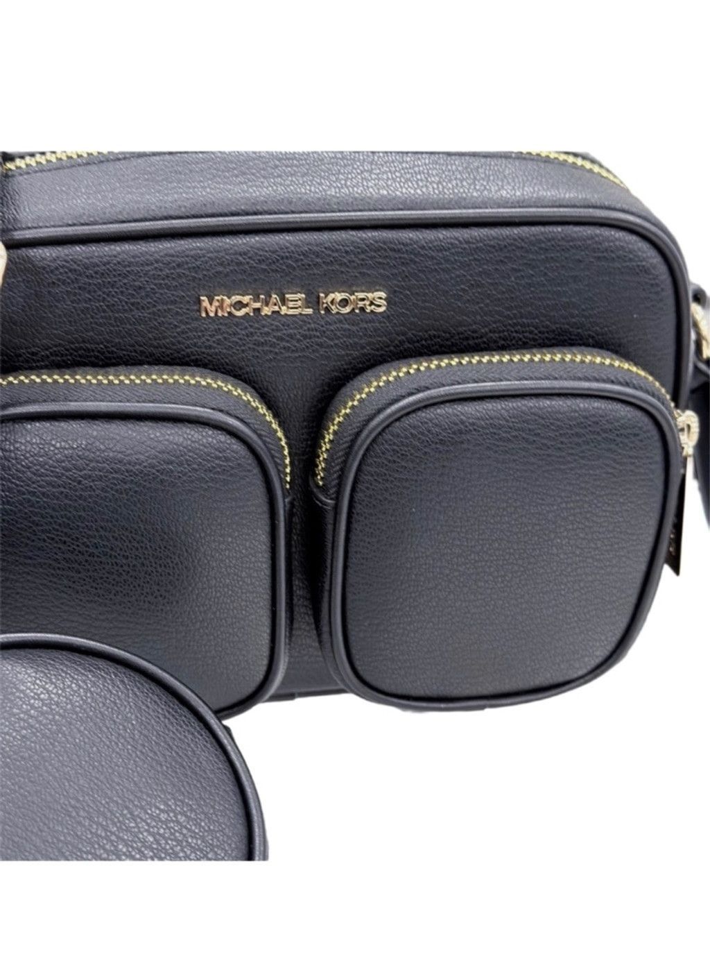 Michael Kors Michael Kors Crossbody Bag Black with Gold Hardware Size ONE SIZE - 5 Thumbnail