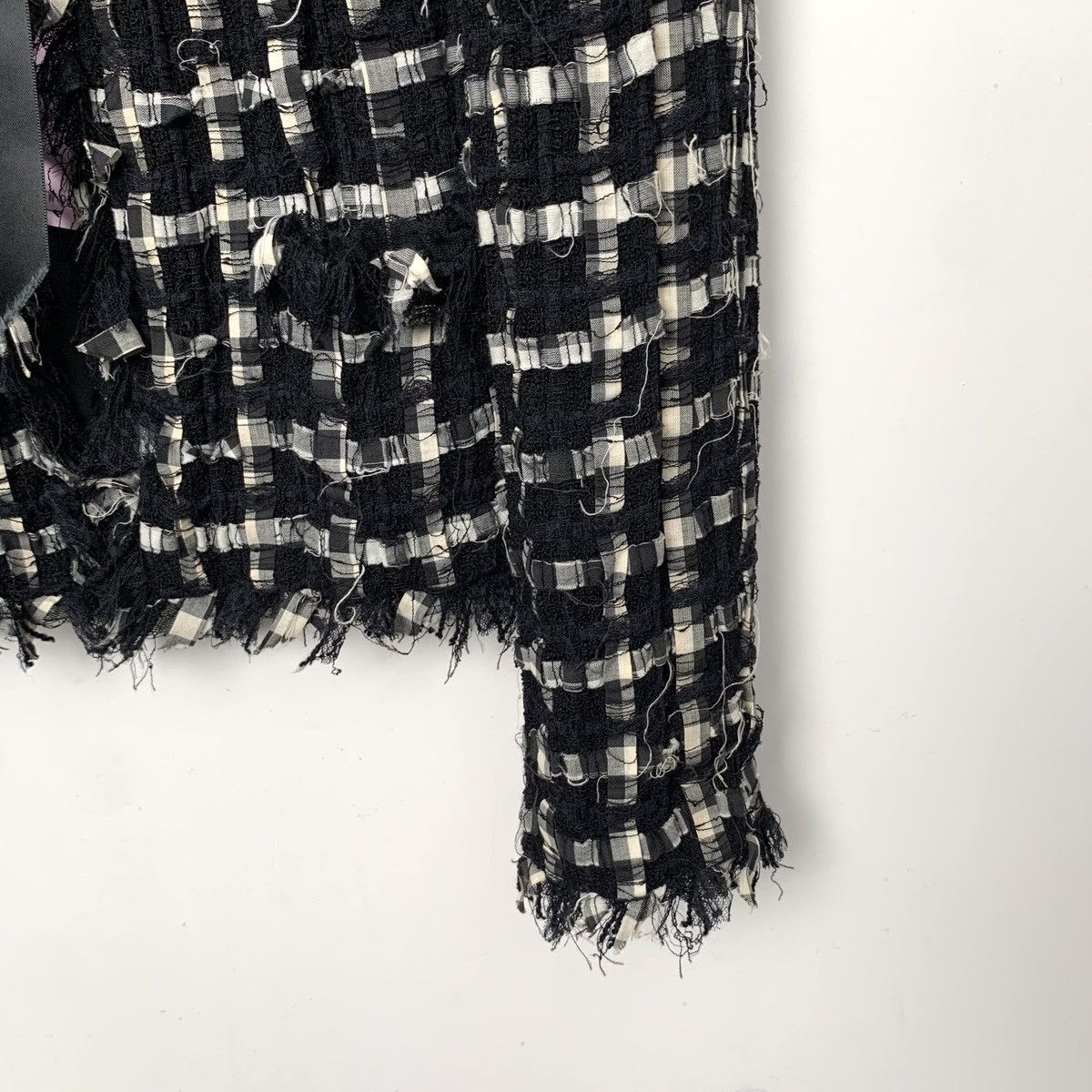 Chanel Chanel Black Lace-Up Bow Woven Tweed Tassel Chambray Jacket Size XS / US 0-2 / IT 36-38 - 4 Thumbnail