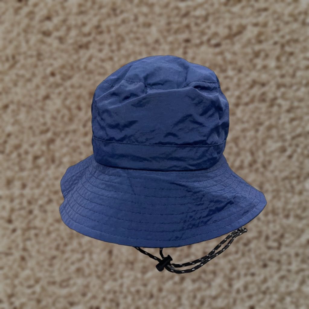 Vintage VINTAGE Bucket Sun Hat Adult One Size Blue 100% Nylon Fish Hunt Camp Hike Outdoors Size ONE SIZE - 1 Thumbnail
