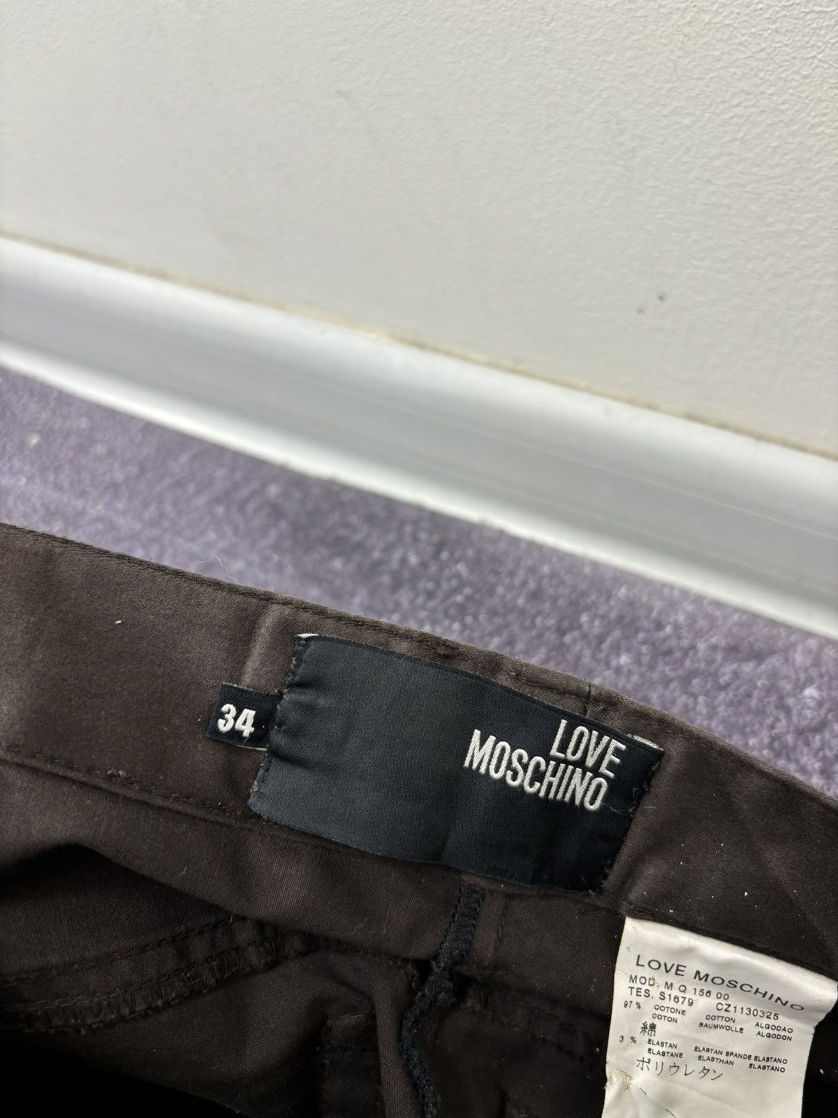 Love Moschino Love Moschino Women’s Straight Fit Brown Luxury Pants Size 34" / US 12 / IT 48 - 11 Thumbnail