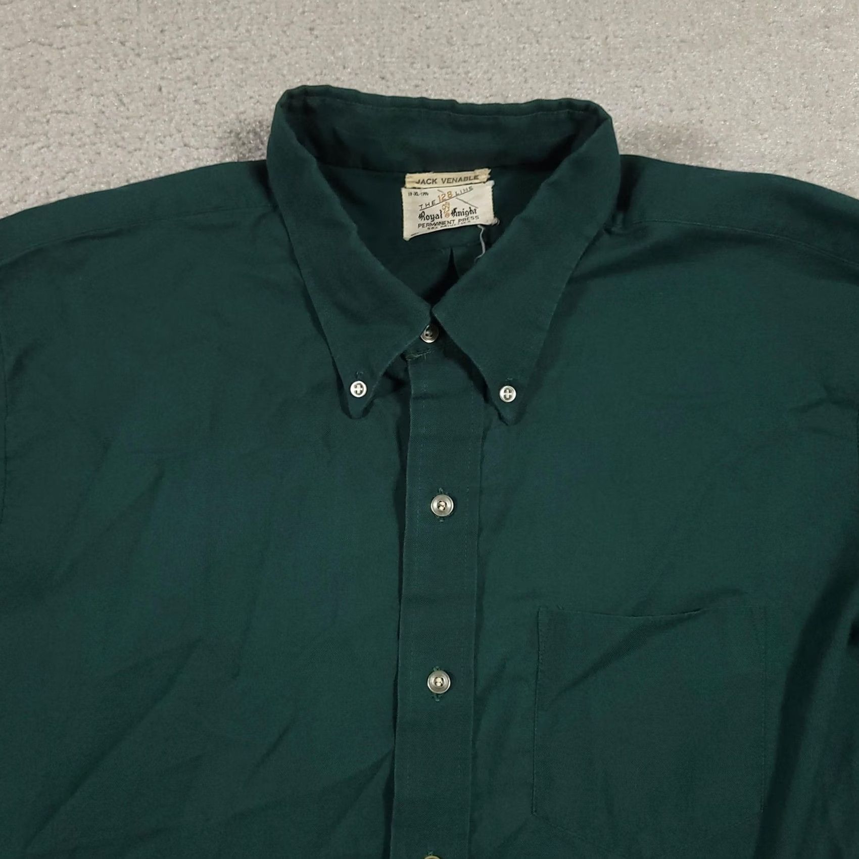 Vintage VINTAGE Royal Knight Shirt Mens XL Green Button-Down Made in USA Size US XL / EU 56 / 4 - 3 Thumbnail