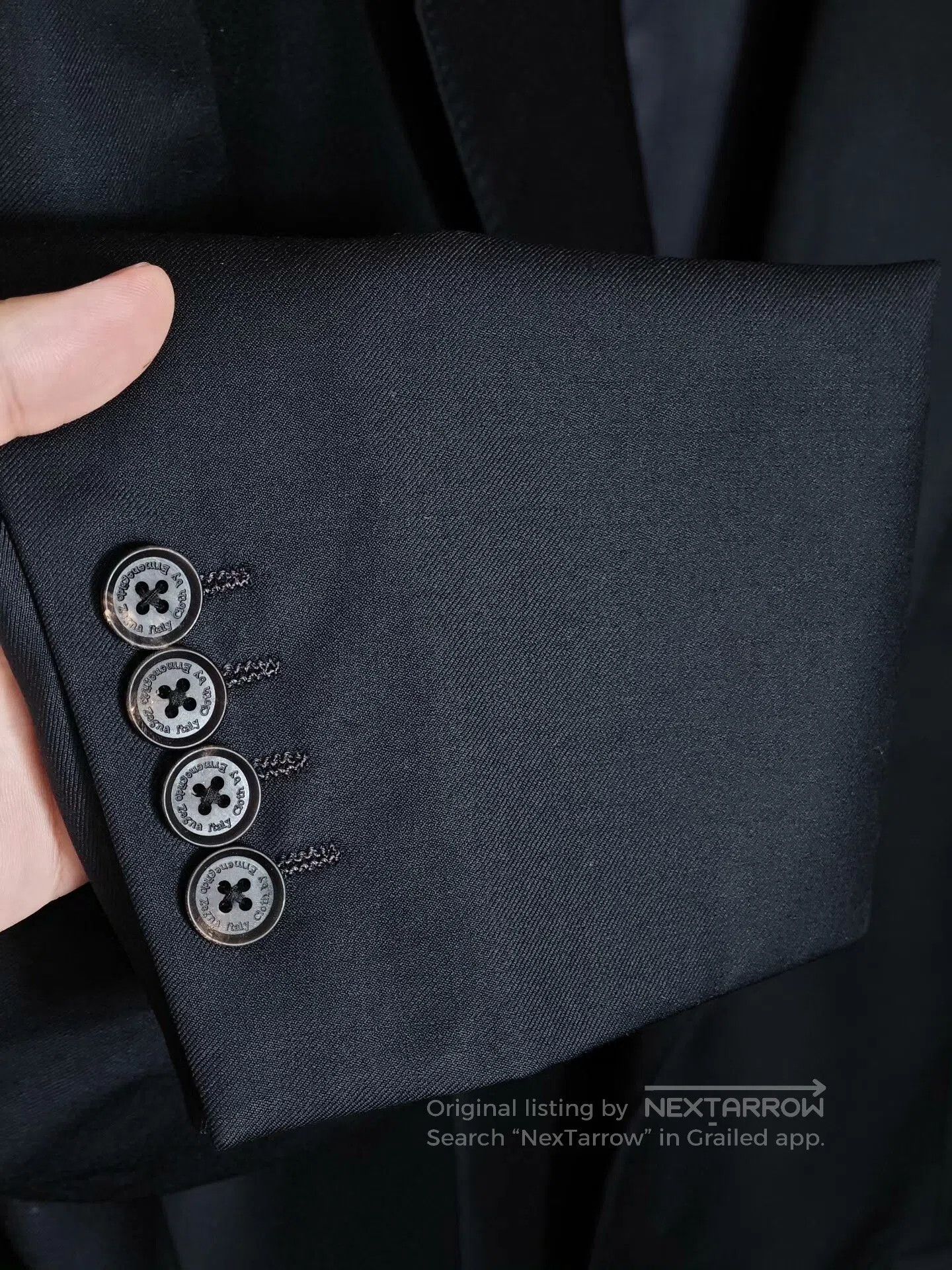 Ermenegildo Zegna Zegna Trofeo Black Wool Blazer. Size US L / EU 52-54 / 3 - 4 Thumbnail