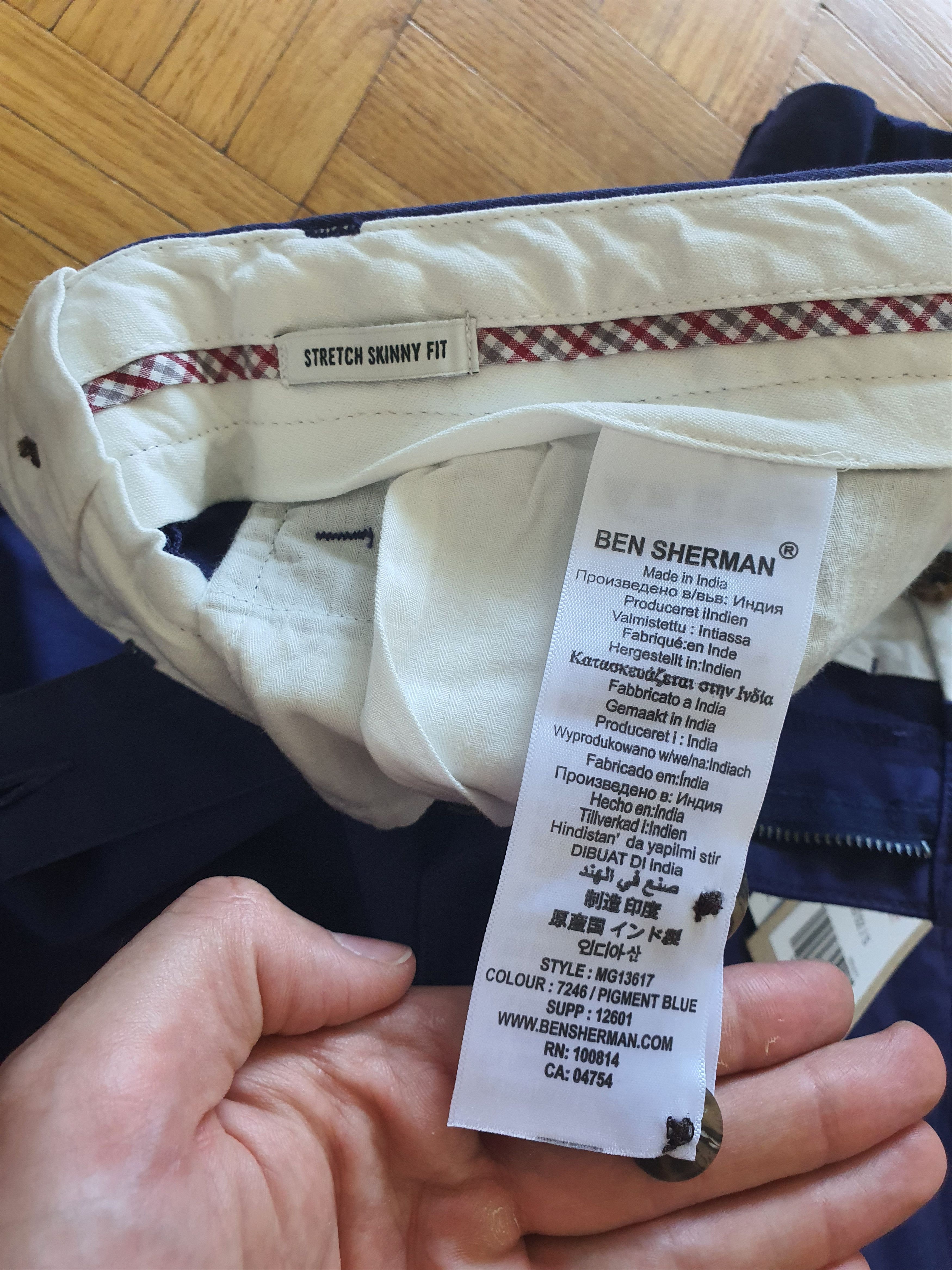 Ben Sherman Skinny Stretch Chinos (Pants Trousers) - BNWT - W30 L32 Size US 30 / EU 46 - 9 Thumbnail