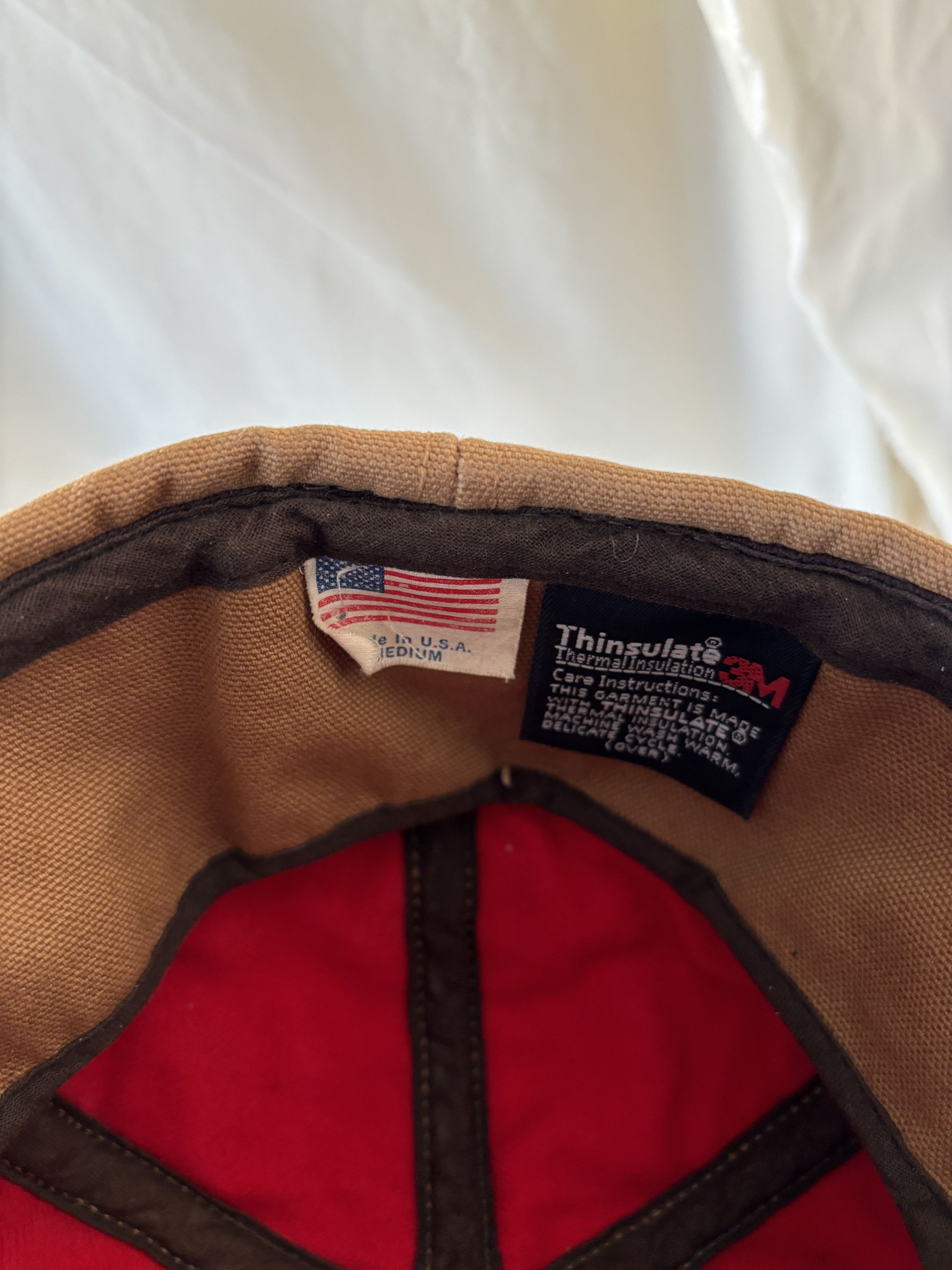 Carhartt Vintage Ear Flaps Canvas Insulated 3M Cap Size ONE SIZE - 7 Thumbnail