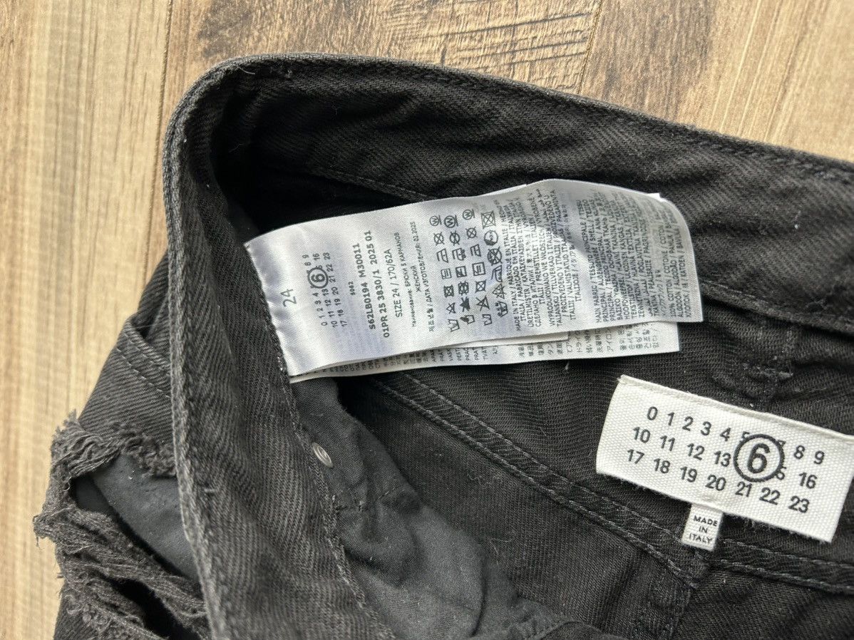 MM6 MM6 maison margiela black distressed jeans Size 24" / US 00 / IT 34 - 6 Thumbnail