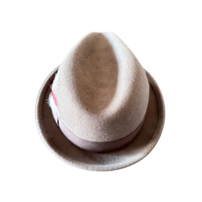 Brixton Brixton Wool Felt Fedora Hat Brown Feather Band Men’s Small Size 28 - 4 Thumbnail