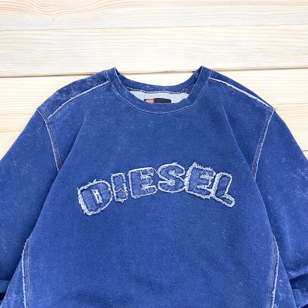 Diesel Blue Denim Sweatshirt Diesel With Stonewashed Design Size US M / EU 48-50 / 2 - 2 Thumbnail