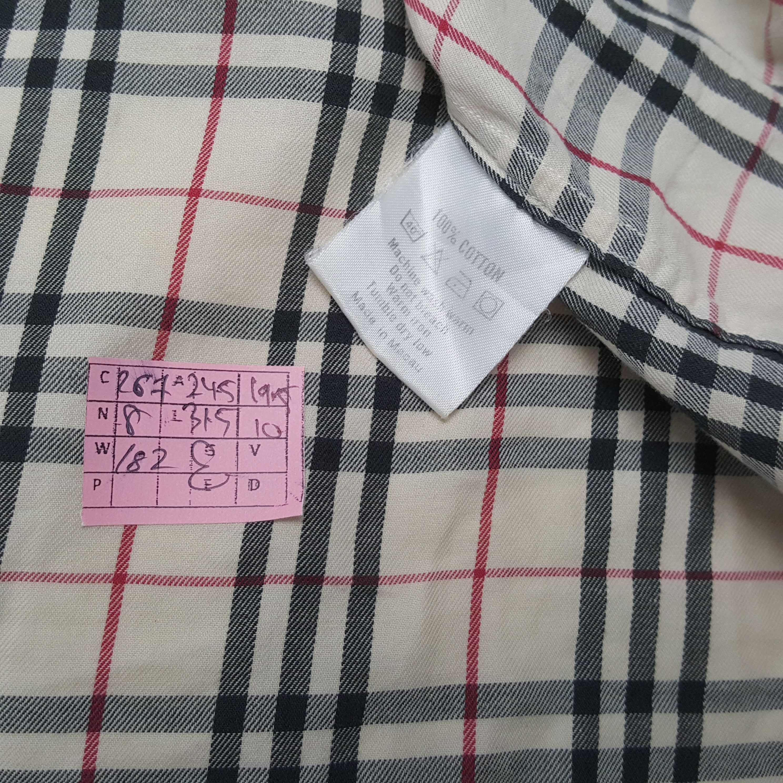 Burberry × Vintage BURBERRY LONDON Fashion Brand Nova Check Design Shirt Size US L / EU 52-54 / 3 - 4 Thumbnail