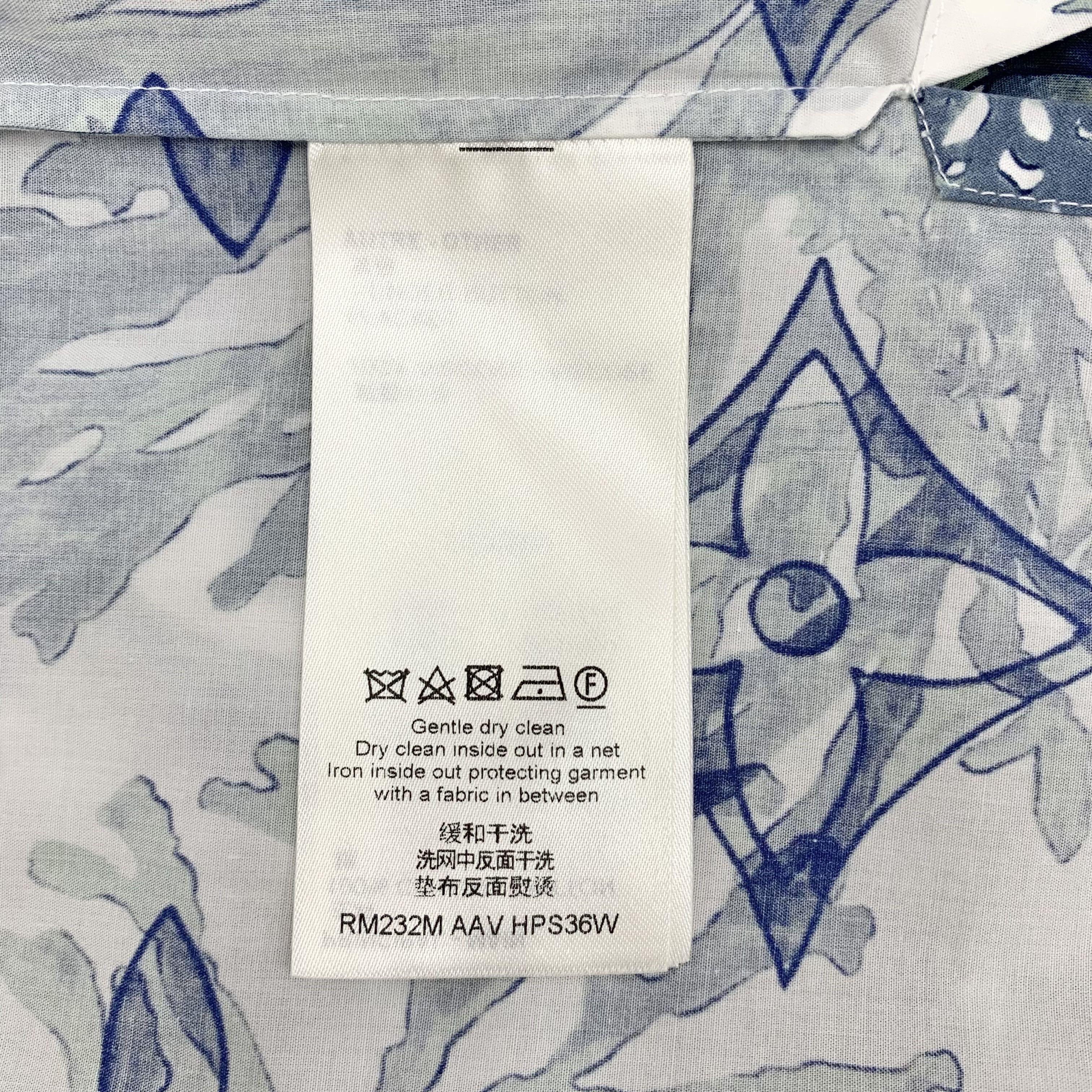 Louis Vuitton Louis Vuitton Monogram Floral Shirt Blue (L) Size US L / EU 52-54 / 3 - 7 Thumbnail