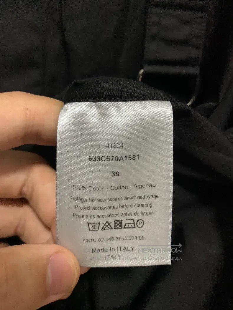 Dior Dior Size 39 Black Chest Iron Ring Shirt i Size US L / EU 52-54 / 3 - 4 Thumbnail