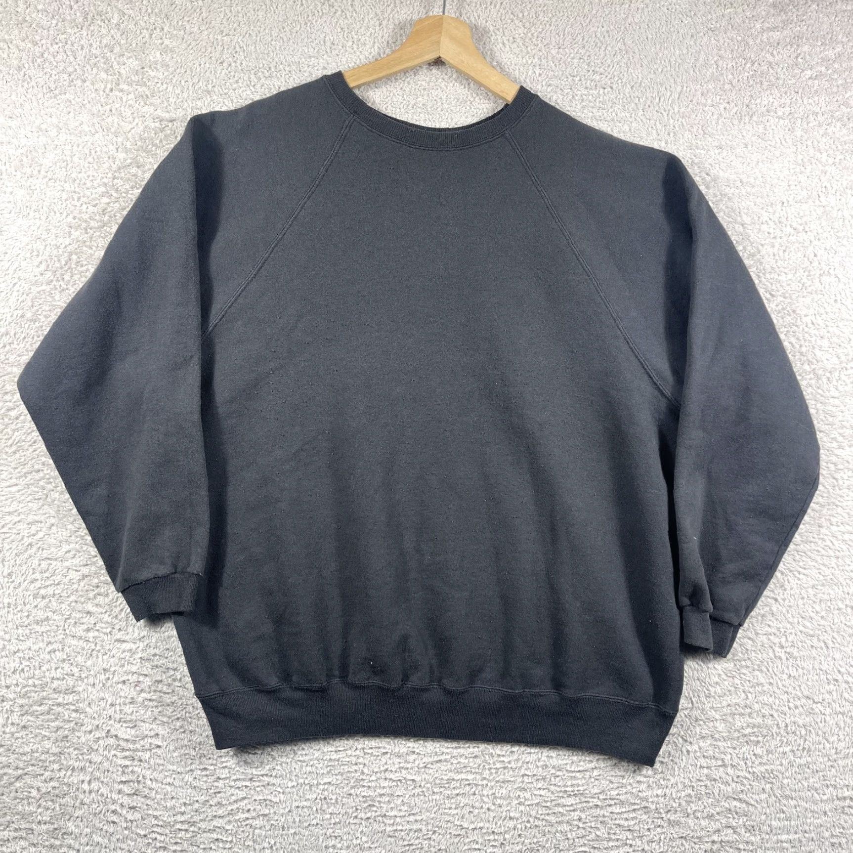 Vintage VINTAGE Just My Size Sweatshirt Crewneck Raglan 1X Women Black 90s Y2K Activewear Pullover Crewneck Cotton Polyester Blends Plus Size Size XL / US 12-14 / IT 48-50 - 2 Thumbnail