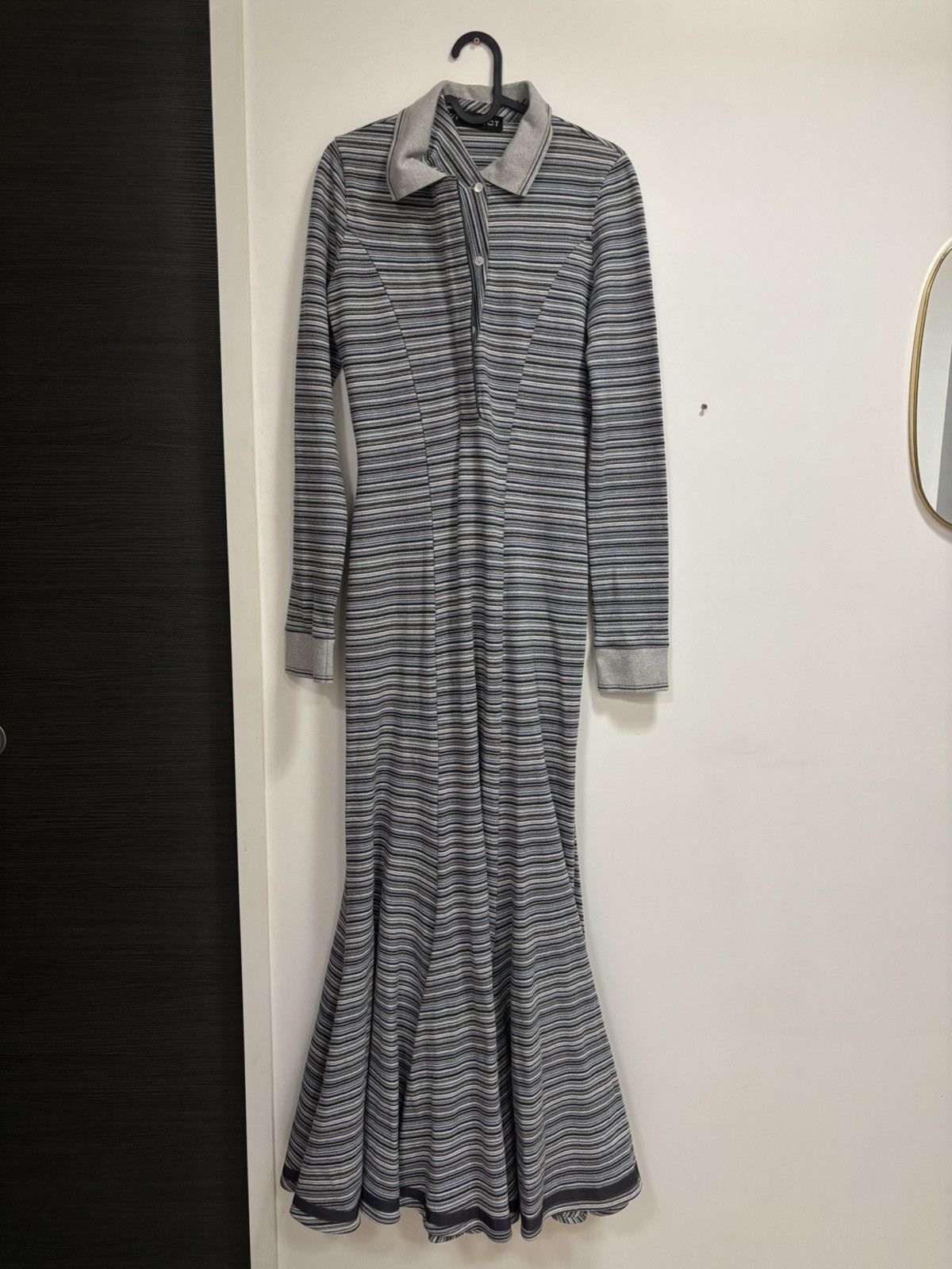 Y/Project Y/Project Blue/Grey Striped Polo Dress Size XS / US 0-2 / IT 36-38 - 1 Thumbnail