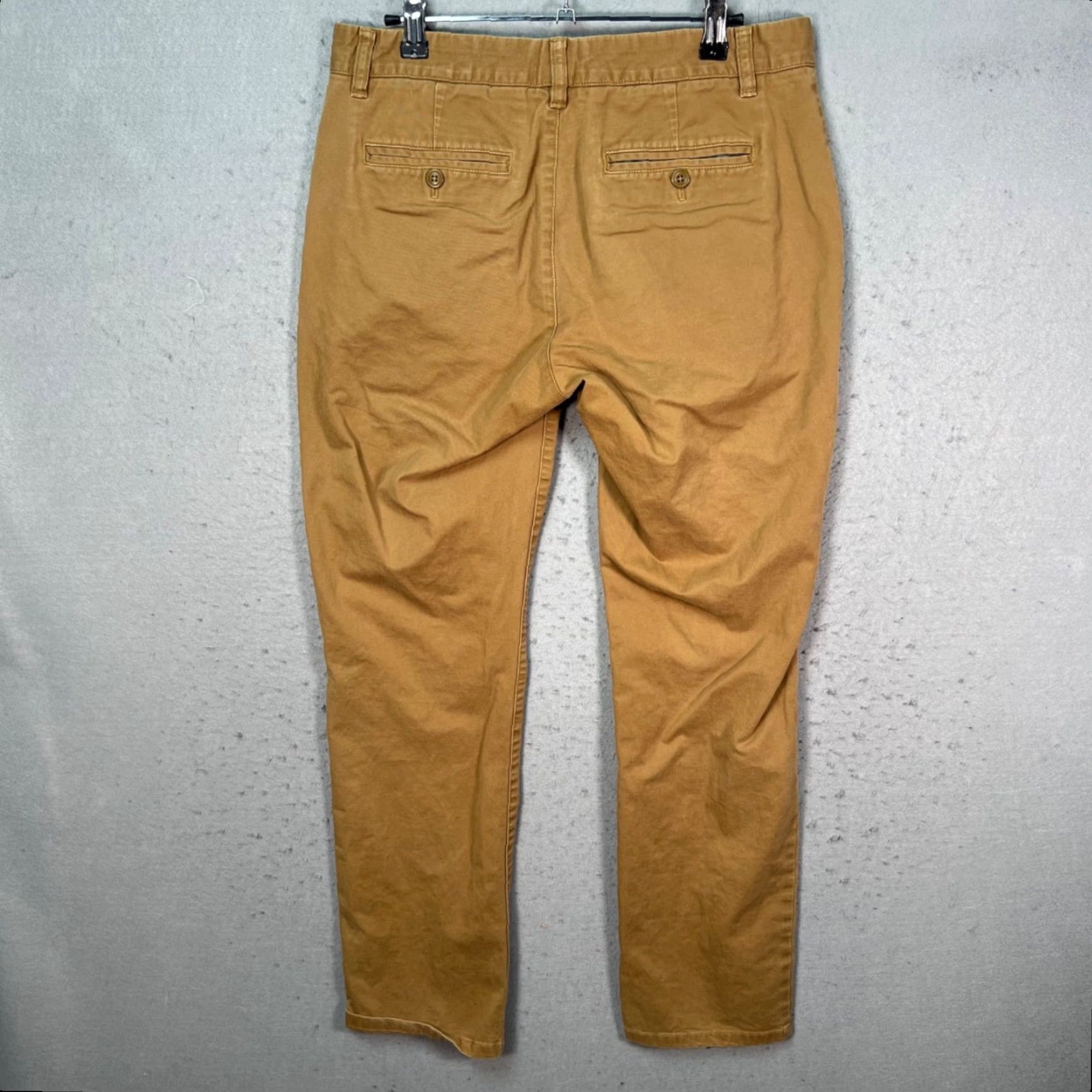 Bonobos Bonobos Mens Chino Pants Tailored Khaki Cotton Blend Beige 30 x 30 Flat Front Mid Rise Straight Pants Mens 30 Casual Vintage No N/A Size US 30 / EU 46 - 2 Thumbnail