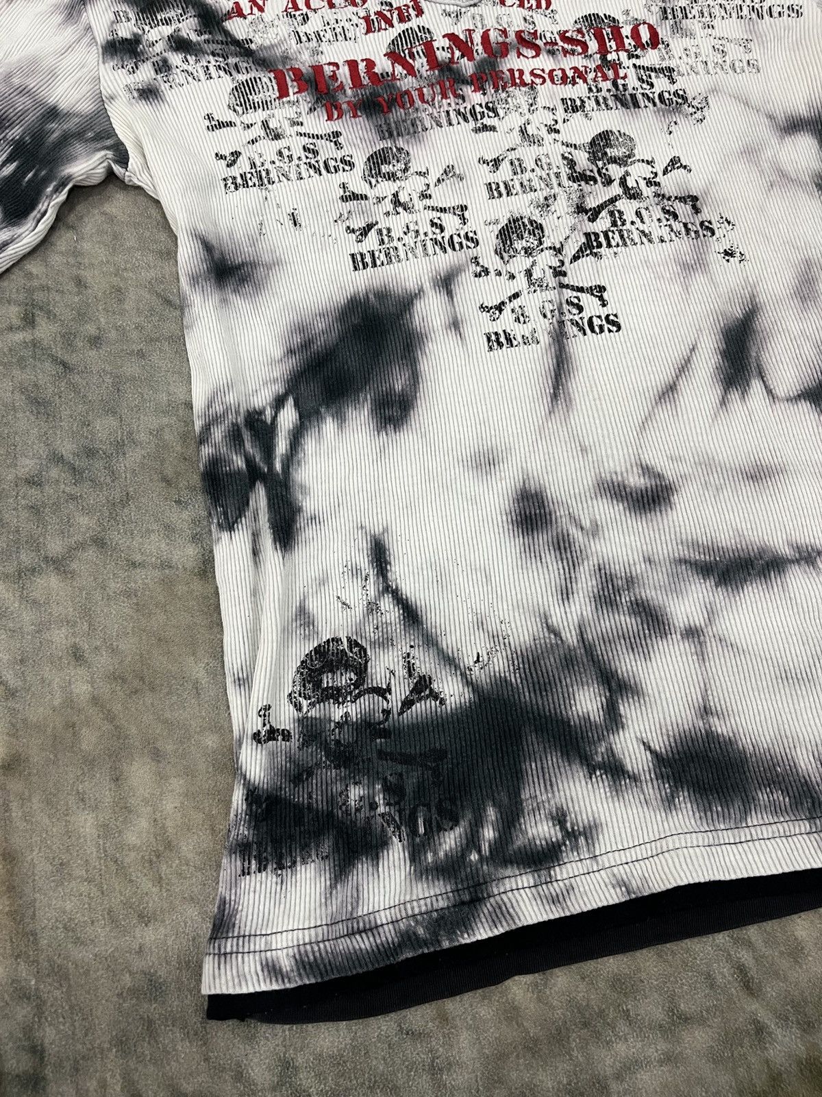 If Six Was Nine × Japanese Brand × Vintage Berning-Sho Blackwhite Tee Size US XS / EU 42 / 0 - 10 Thumbnail