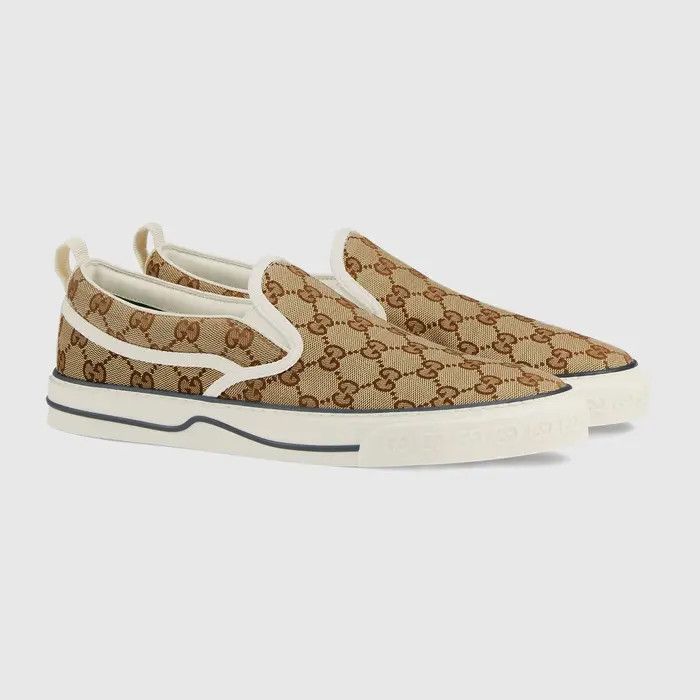 Gucci oc11z1025 Tennis 1977 Slip On Sneakers in Beige Size US 14 / EU 47 - 2 Thumbnail