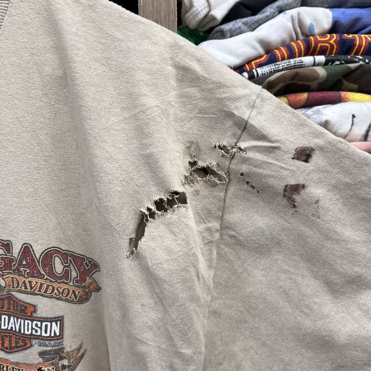 Harley Davidson VTG DISTRESS HARLEY DAVIDSON TEE Size US L / EU 52-54 / 3 - 4 Thumbnail