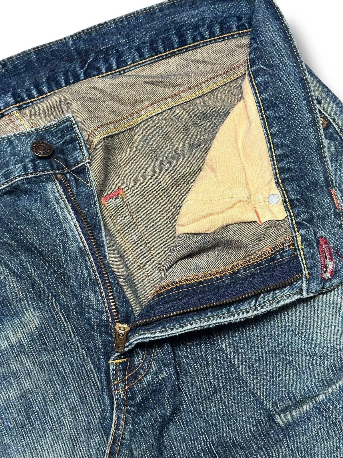 Edwin Edwin 504 Vintage Distressed Straight Jeans With Faded Wash Size US 36 / EU 52 - 10 Thumbnail