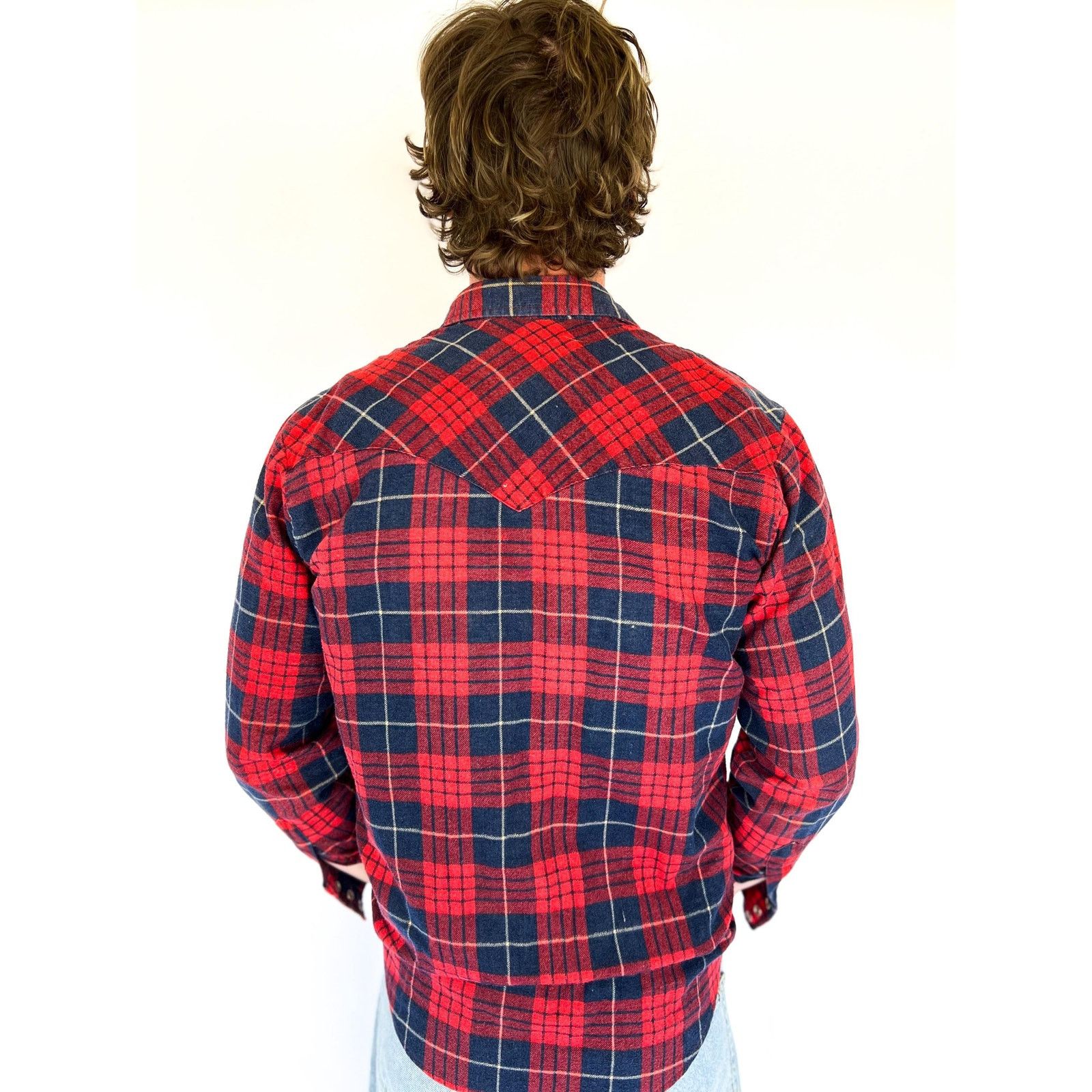 Vintage VTG Red Plaid Flannel Pearl Snap Shirt Men’s Western M Size US M / EU 48-50 / 2 - 4 Thumbnail