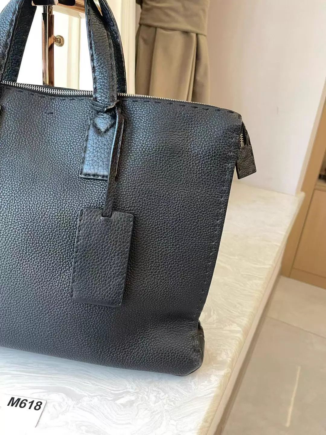Fendi Fendi 925 Silver-Tone Tote Bag 40x30 Good Condition Size ONE SIZE - 2 Thumbnail