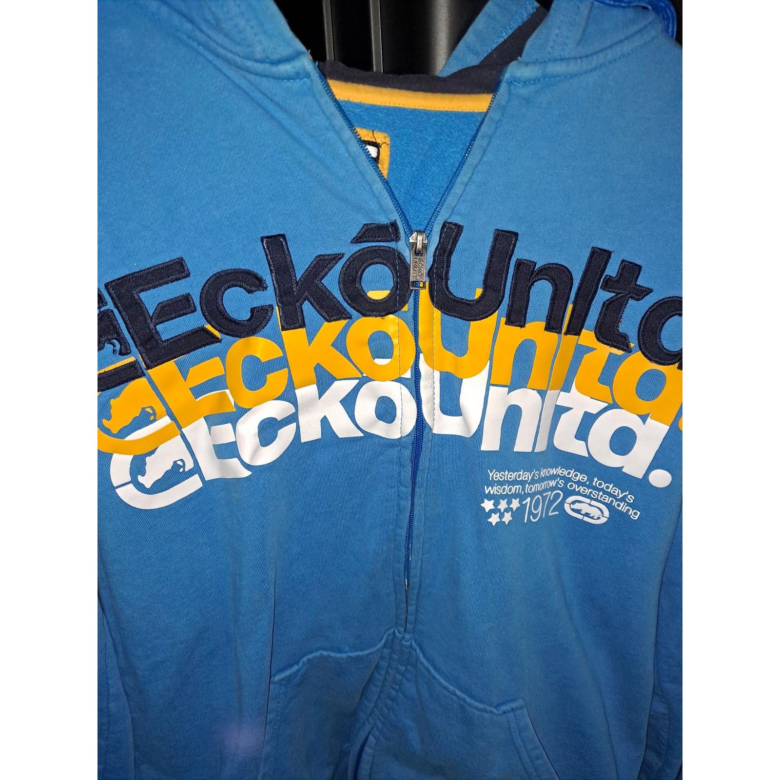 Ecko Unltd. Ecko Unltd Blue Full Zip Hooded Sweatshirt With Ecko Unltd o Size US L / EU 52-54 / 3 - 2 Thumbnail