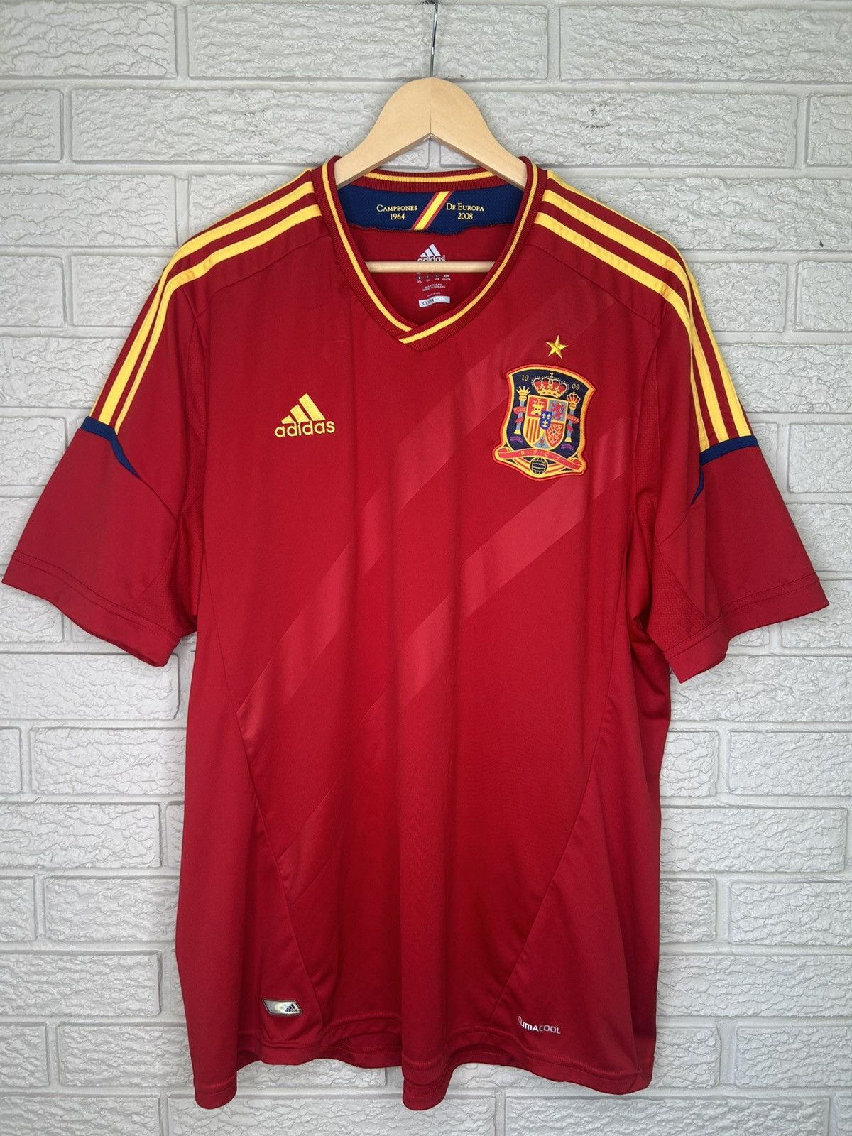 Adidas Adidas Spain National Team 2012 Home Jersey Size US XXL / EU 58 / 5 - 1 Thumbnail