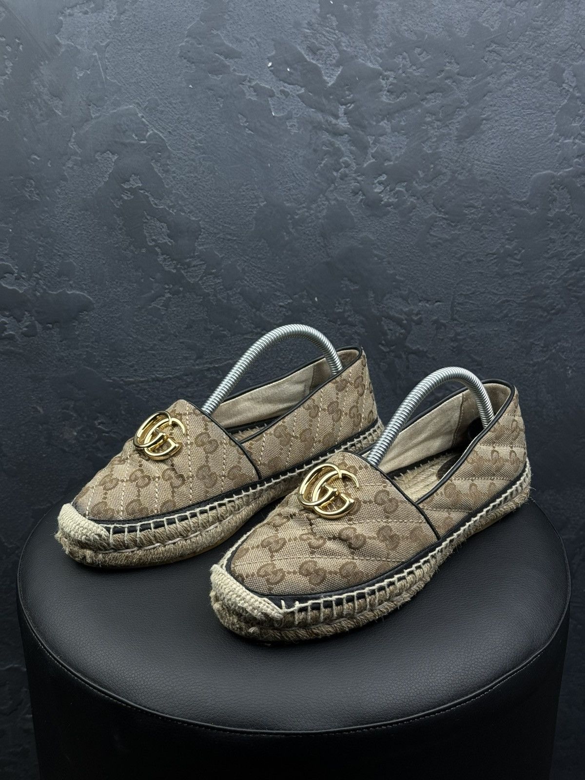 Gucci Gucci GG Supreme Canvas Monogram Espadrille Flats Slip Ons Size US 6 / IT 36 - 1 Thumbnail