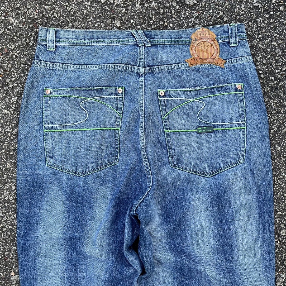 Southpole VTG 90s 2000s Bare Fox Denim Baggy Pants Skater Faded Blue Size US 40 / EU 56 - 11 Thumbnail