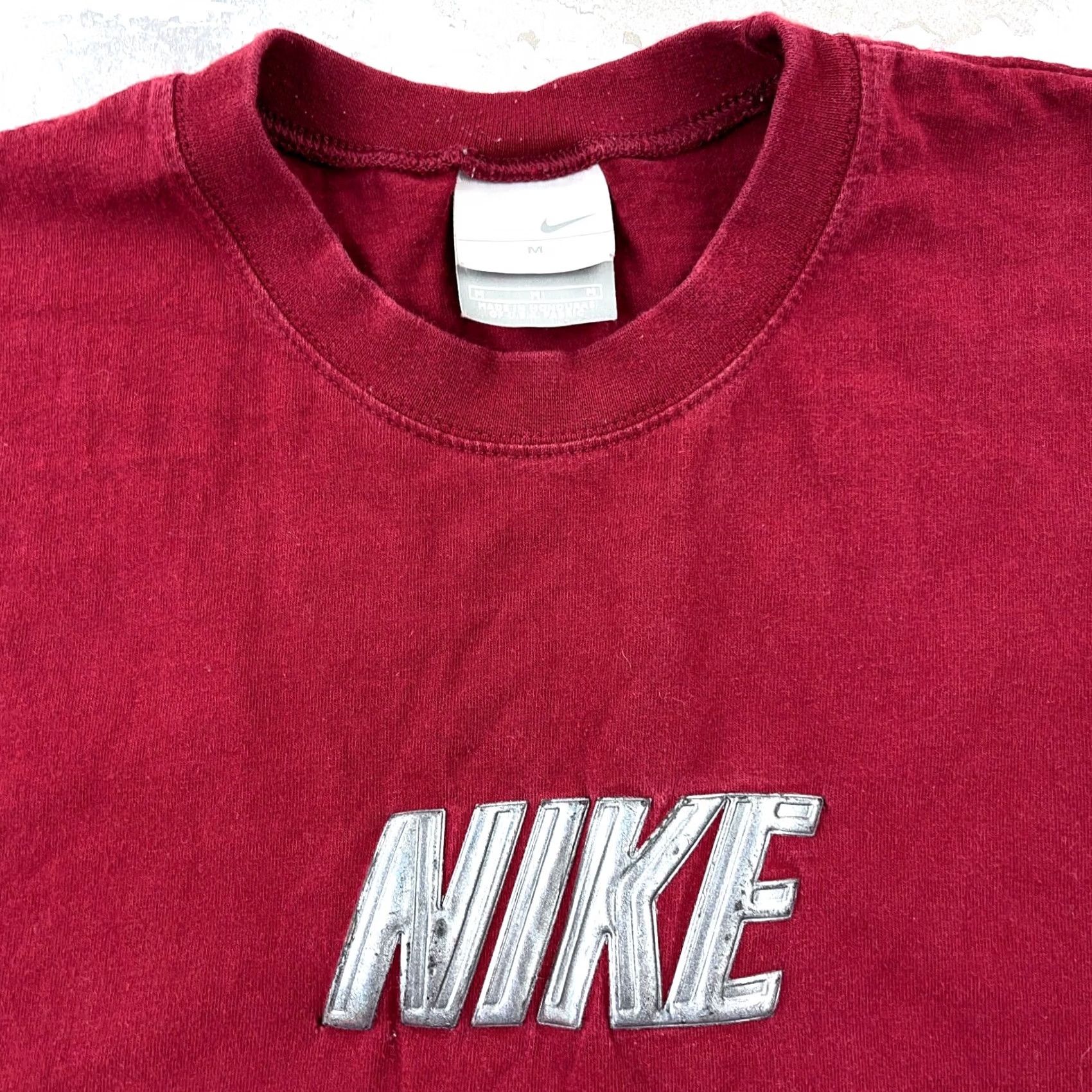 Nike VINTAGE Nike Shirt Men M Red Logo Tee 2000s Y2K Classic Retro Knit Jersey Sleeveless Crew Neck T-Shirt Size US M / EU 48-50 / 2 - 2 Thumbnail
