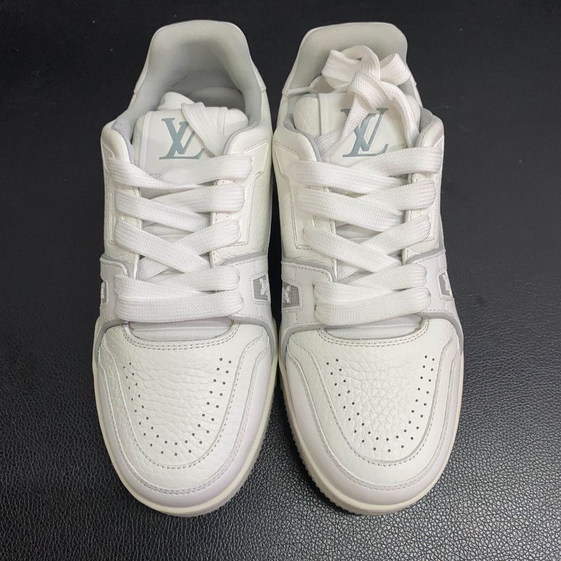 Louis Vuitton Louis Vuitton Leather Embossed Low-Top Trainers Size US 10 / EU 43 - 2 Thumbnail