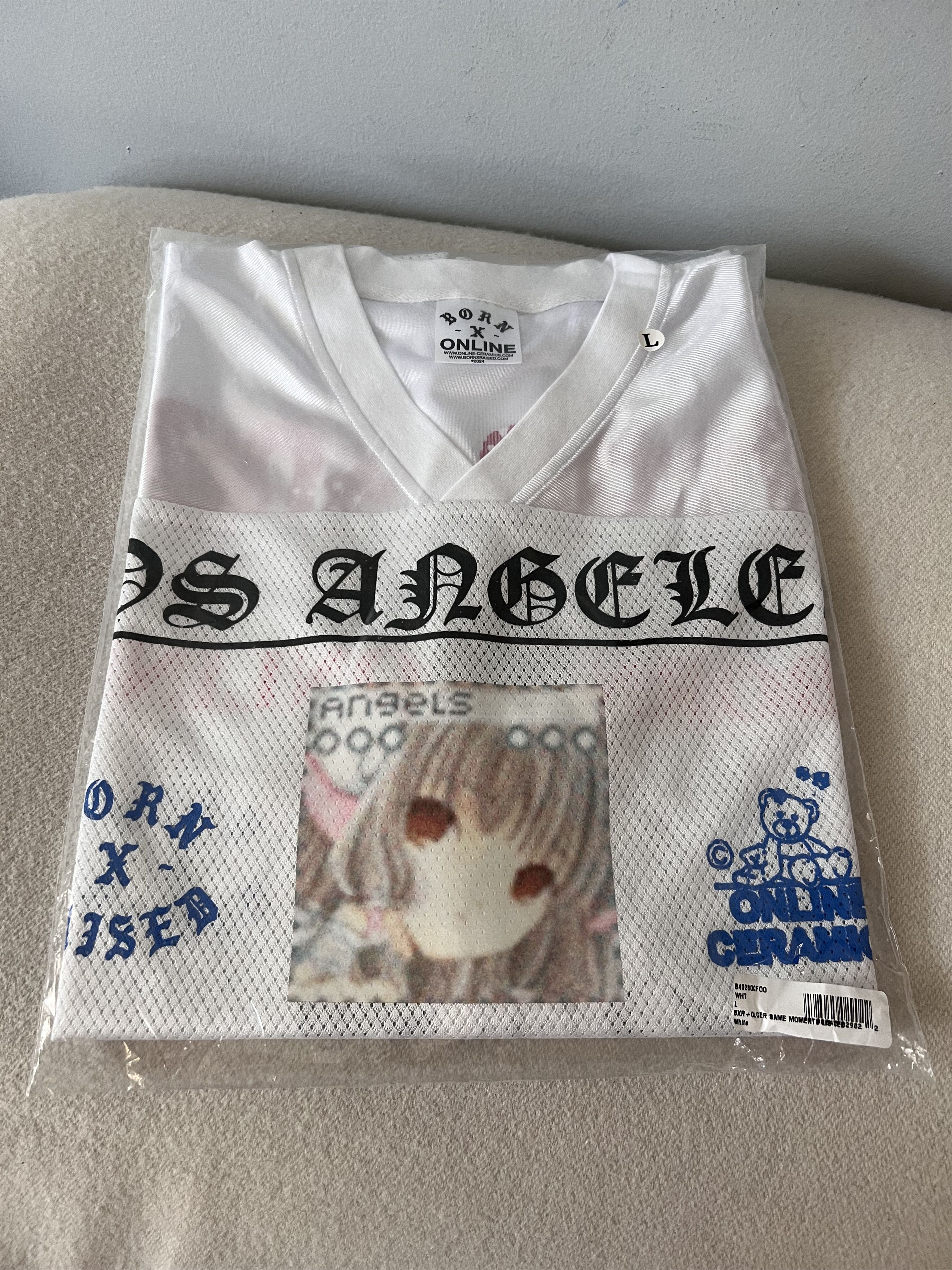 Born X Raised × Online Ceramics Online Ceramics Born X Raised Football Jersey in White Size US L / EU 52-54 / 3 - 6 Thumbnail