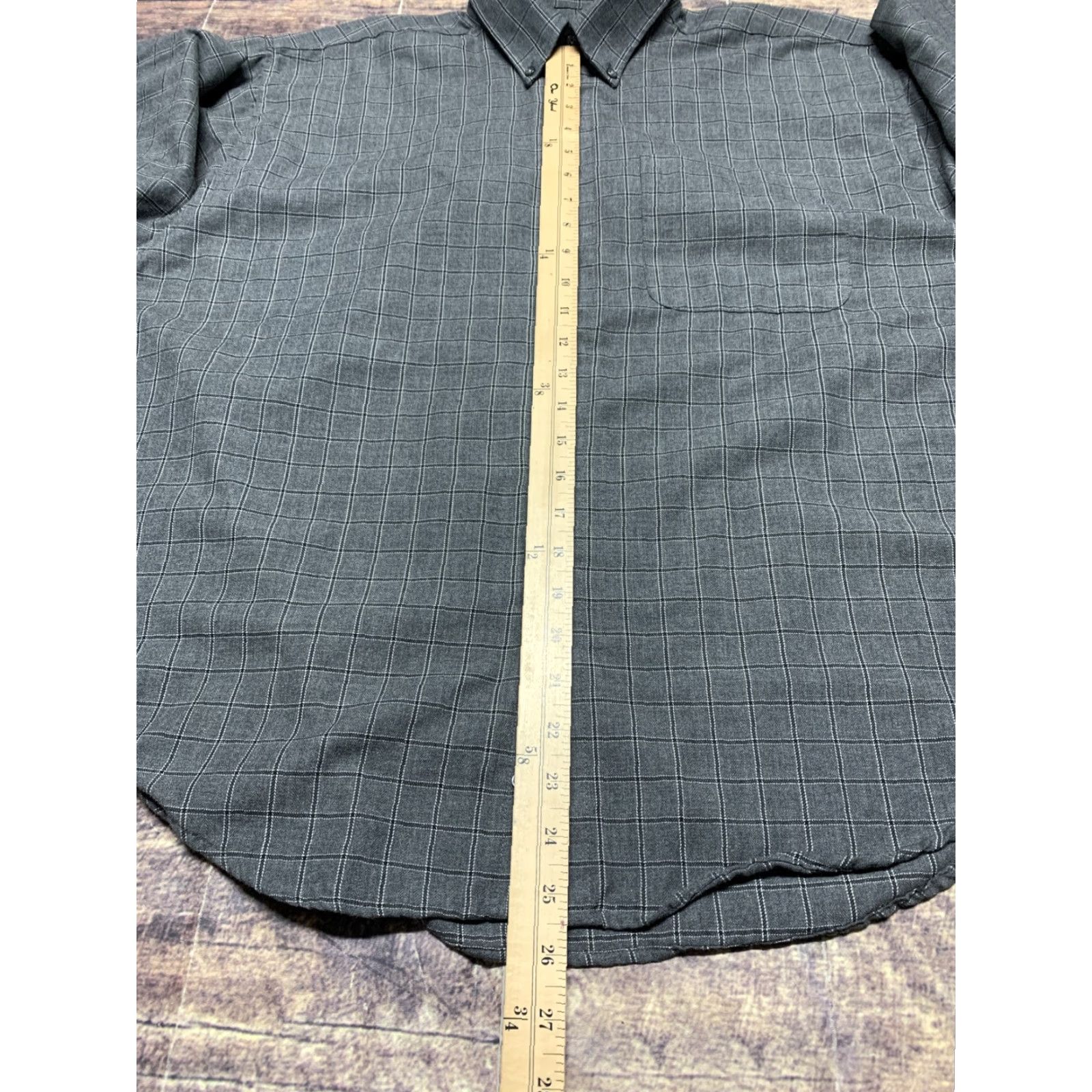 Vintage MunsingWear Shirt Men Large Gray Plaid Long Sleeve Button-Down 1 Pocket Size US L / EU 52-54 / 3 - 7 Thumbnail