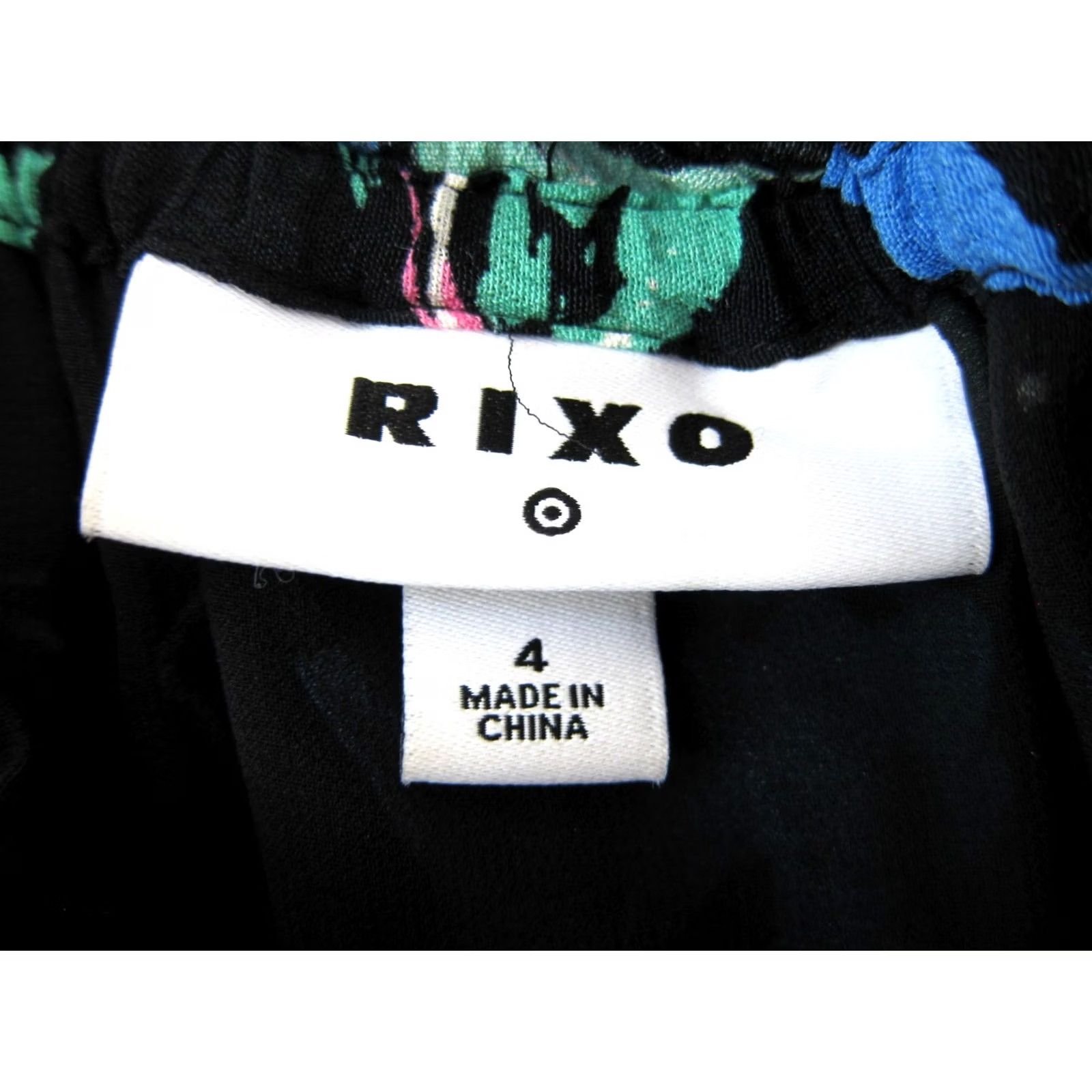 Vintage RICO Black Yellow Red Pink Floral Off Shoulder Short Sleeve Long Maxi Dress 4 Size 27" / US 4 / IT 40 - 3 Thumbnail
