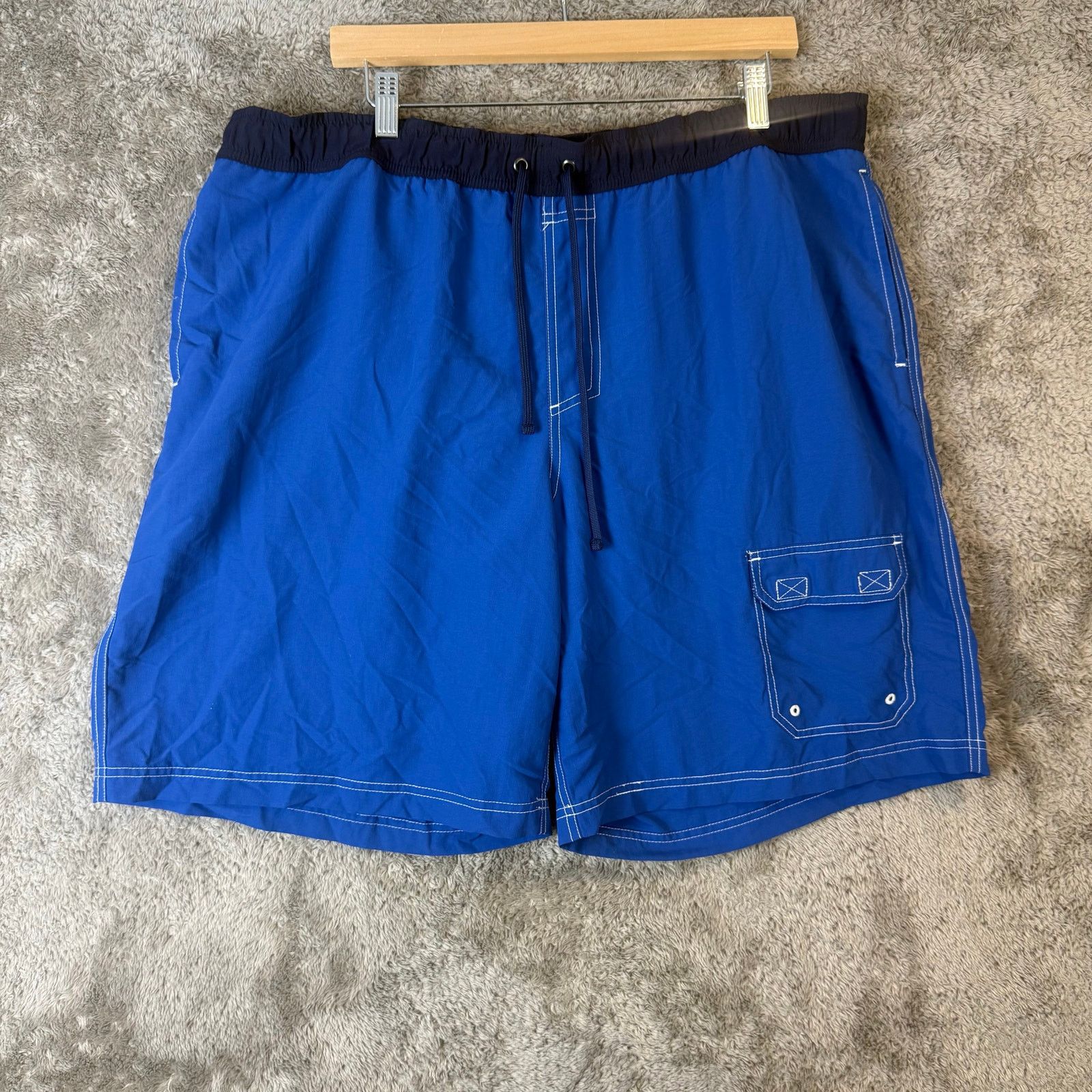 L.L. Bean LL Bean Blue Black Cargo Swim Trunks Shorts Men Swimsuit XL Size US 38 / EU 54 - 1 Thumbnail