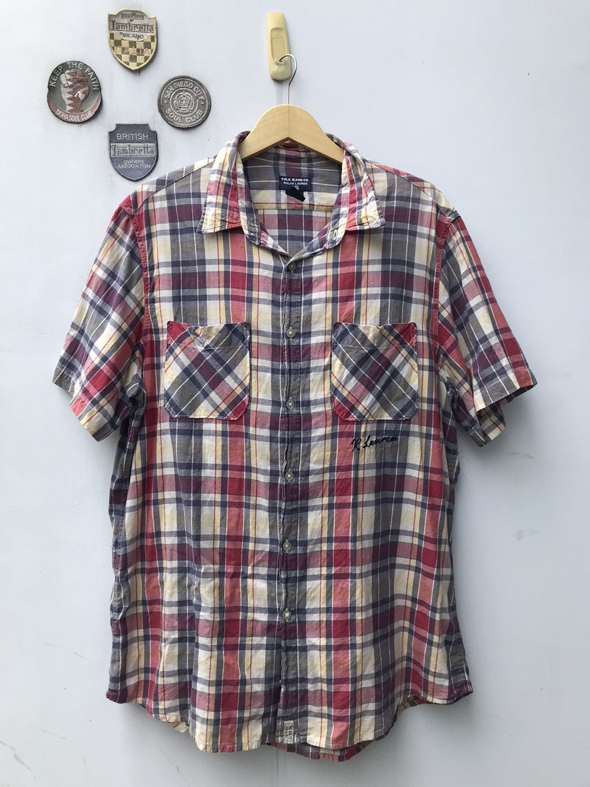 Polo Ralph Lauren × Ralph Lauren × Vintage Vintage Ralph Lauren Polo Jeans Co madrass tartan shirt Size US L / EU 52-54 / 3 - 13 Thumbnail