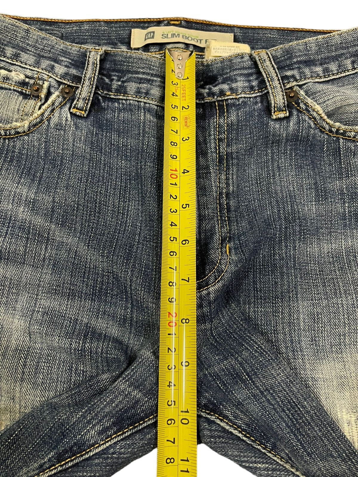 Gap Vintage Gap Blue Wash Distress Bootcut Style Jeans Size US 30 / EU 46 - 13 Thumbnail