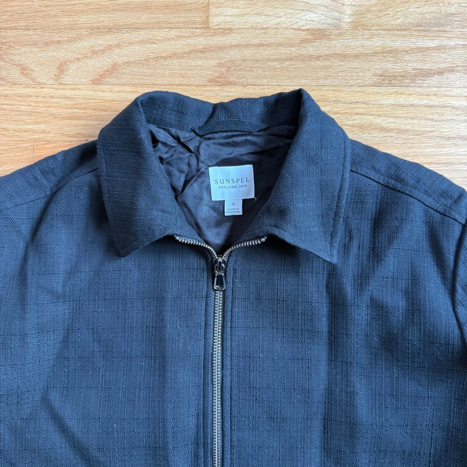 Sunspel Sunspel Textured Black Cotton Lined Blouson Jacket Size US S / EU 44-46 / 1 - 10 Thumbnail