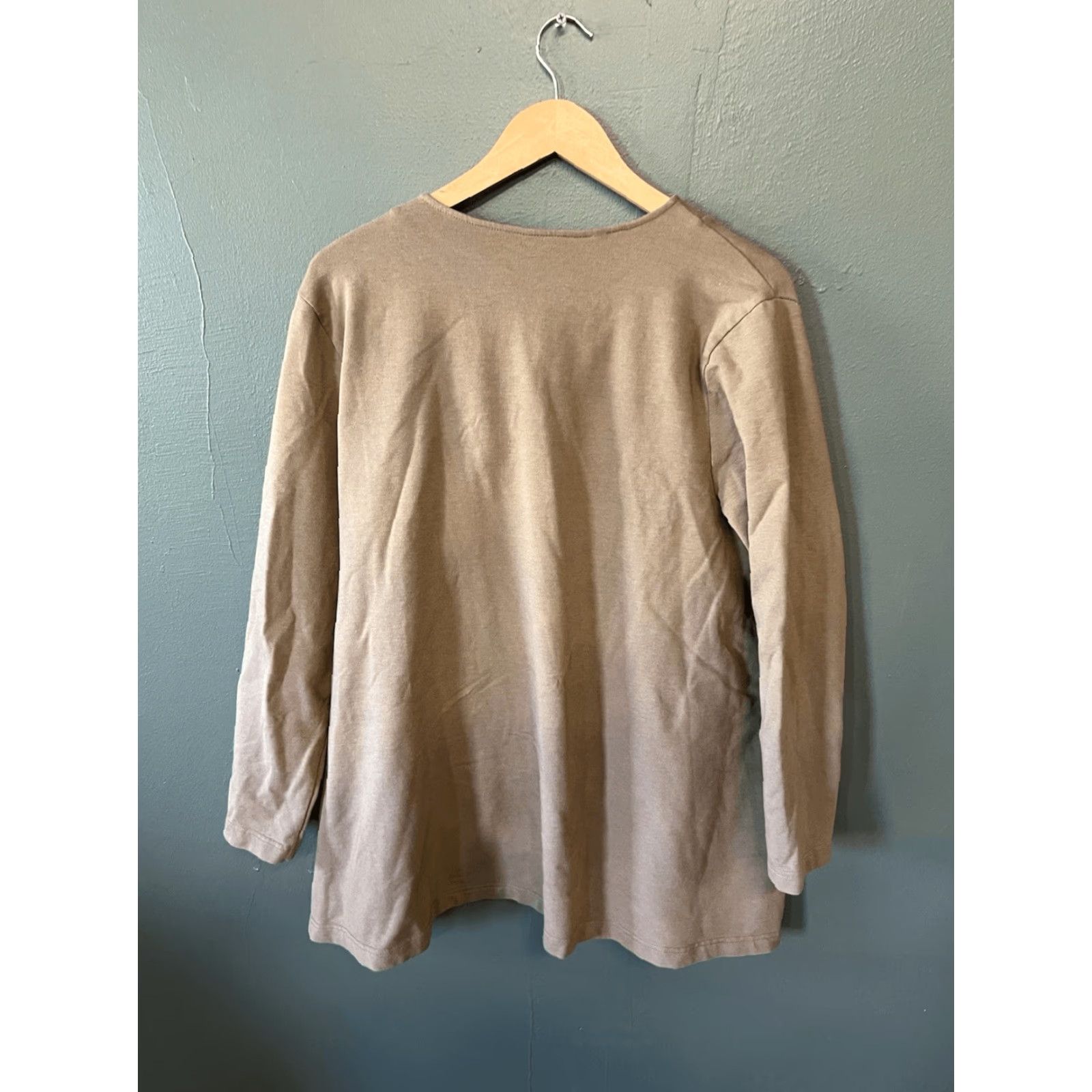 J. Jill Pure Jill Womens Brown Long Sleeve Full Zip Sweater Plus Size 1X Size XL / US 12-14 / IT 48-50 - 2 Thumbnail