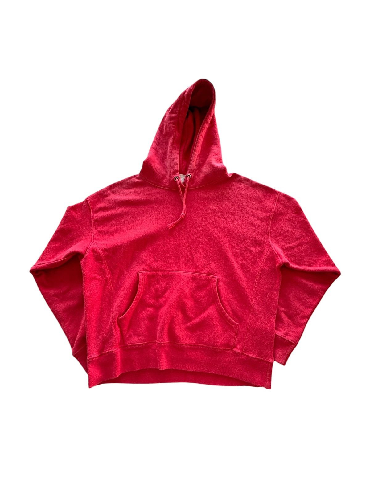 Champion × Vintage Vintage Champion Reverse Weave Heavyweight Blank Red Hoodie Size L / US 10 / IT 46 - 1 Thumbnail