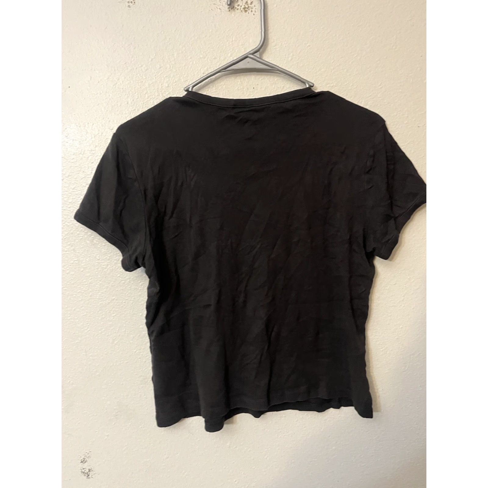 H&M H&M Divided Women's Black Rockaway T-Shirt Short Sleeve Large Casual City 100% Cotton Size L / US 10 / IT 46 - 2 Thumbnail