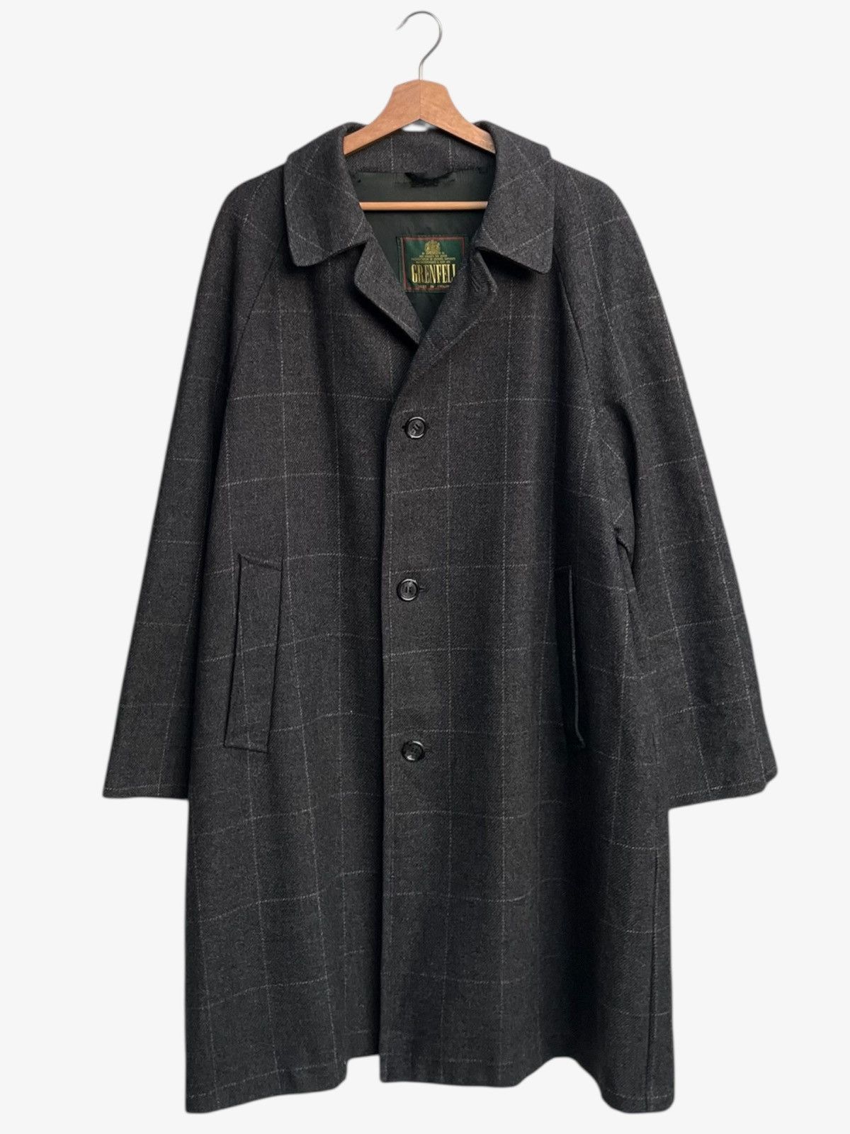 Grenfell Vintage Grenfell Check Pattern Wool Overcoat Size US M / EU 48-50 / 2 - 1 Thumbnail